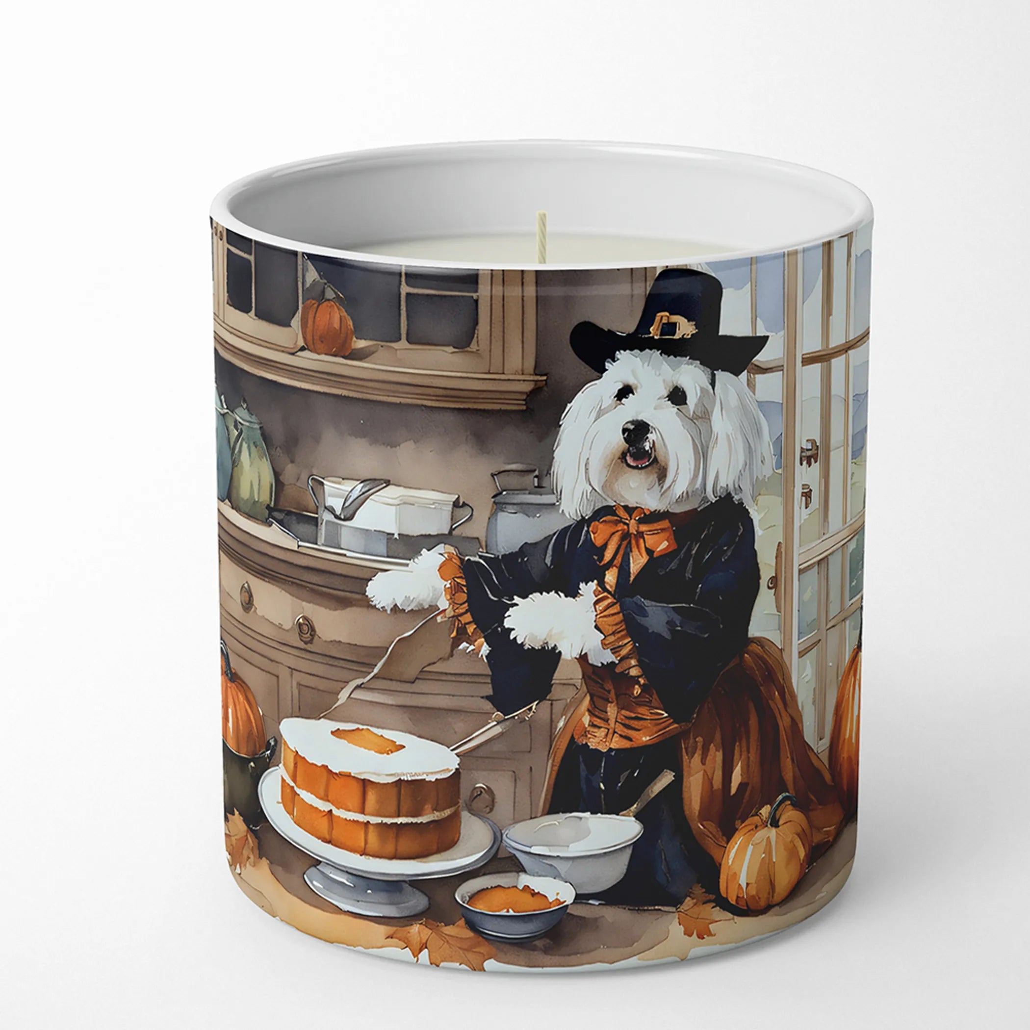 Fall Kitchen Pumpkin Pie Decorative Soy Candle - Size: 10 OZ | Pack Of: 1 | Collection name: Fall kitchen pumpkin pie
