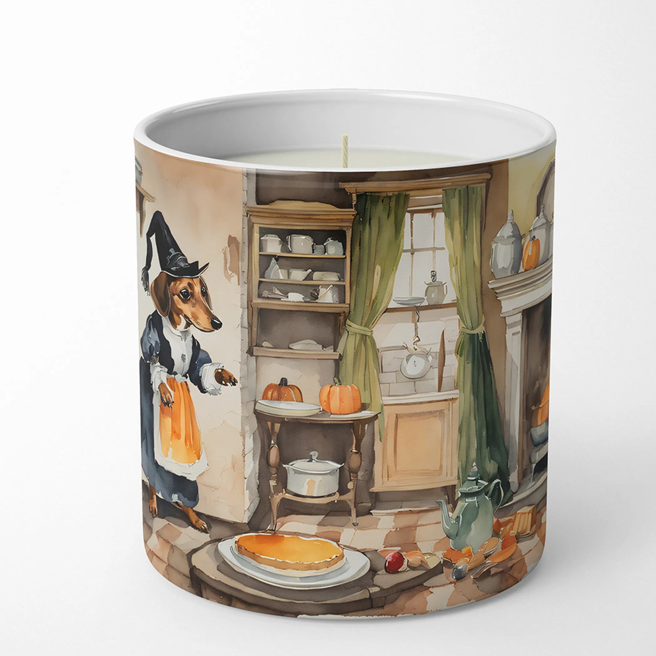 Fall Kitchen Pumpkin Pie Decorative Soy Candle - Size: 10 OZ | Pack Of: 1 | Collection name: Fall kitchen pumpkin pie