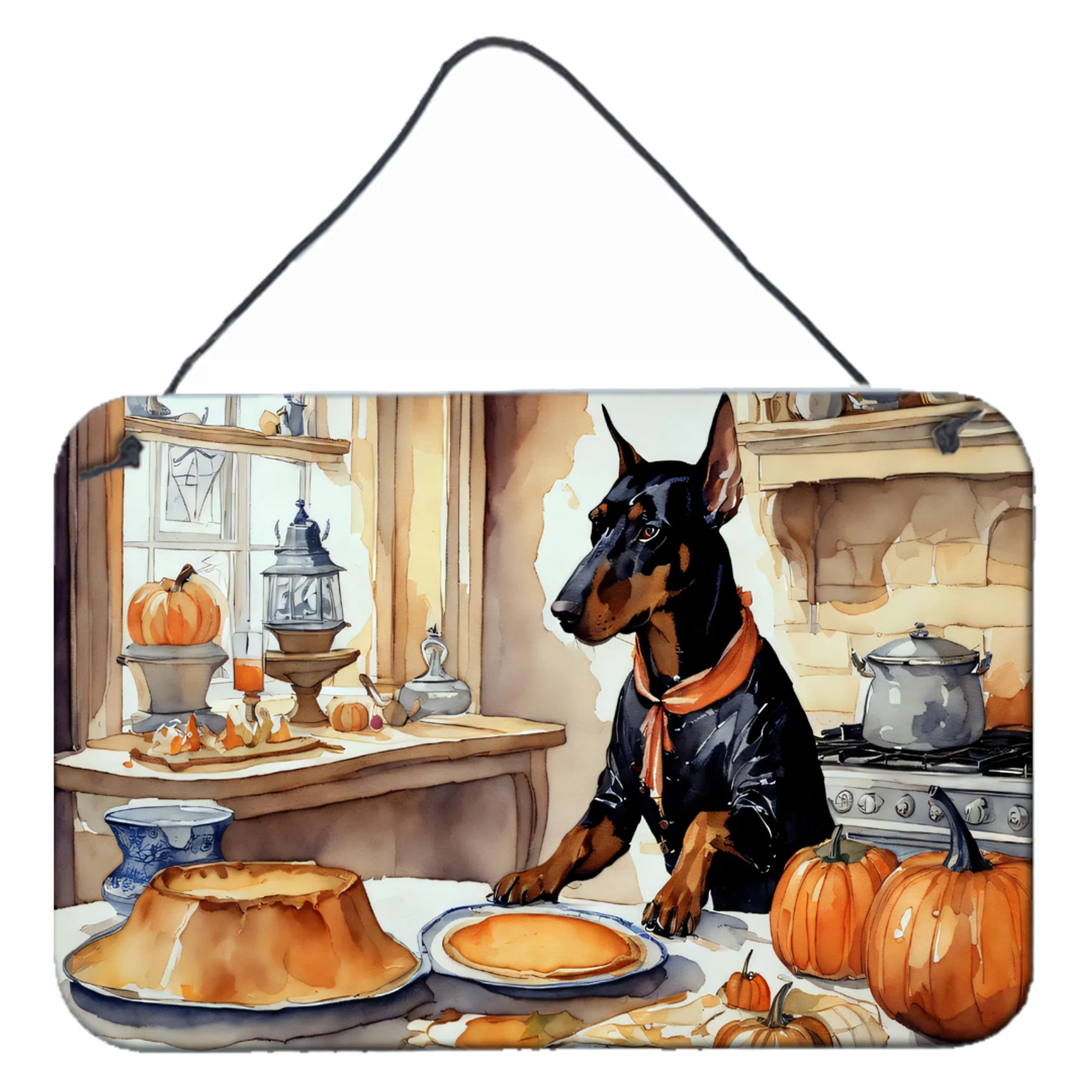 Fall Kitchen Pumpkin Pie Wall or Door Hanging Prints - Size: 8HX12W | Pack Of: 1 | Collection name: Fall kitchen pumpkin pie