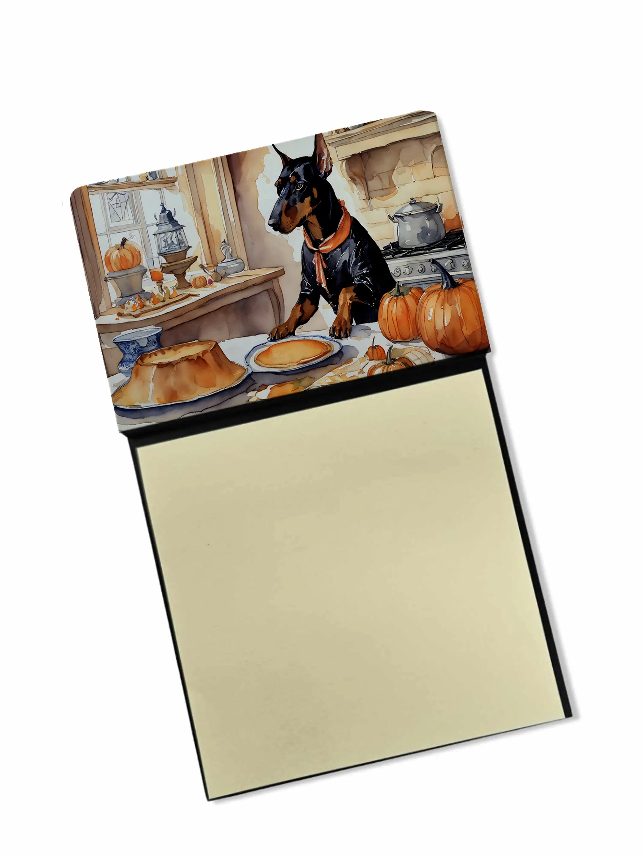 Fall Kitchen Pumpkin Pie Sticky Note Holder - Pack Of: 1 | Collection name: Fall kitchen pumpkin pie