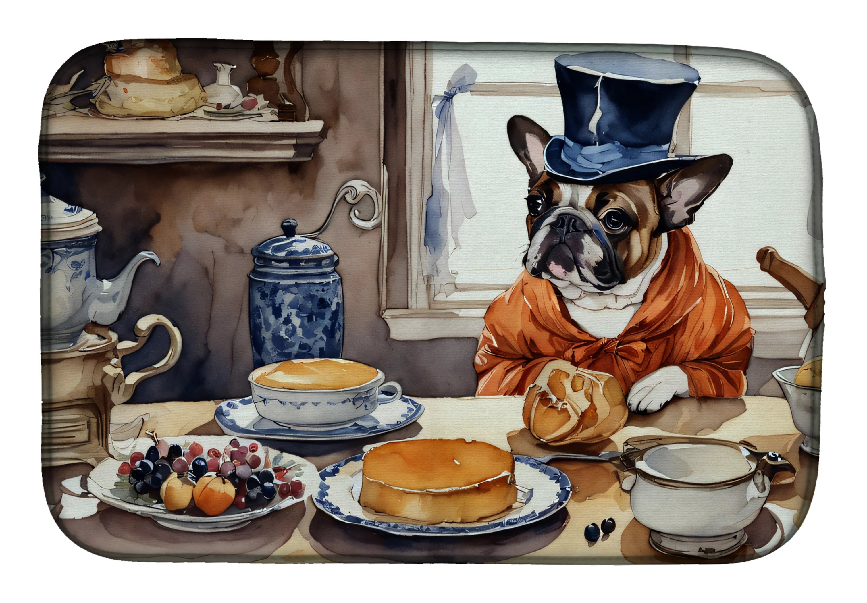 Fall Kitchen Pumpkin Pie Dish Drying Mat - Size: 14  X 21" | Pack Of: 1 | Collection name: Fall kitchen pumpkin pie