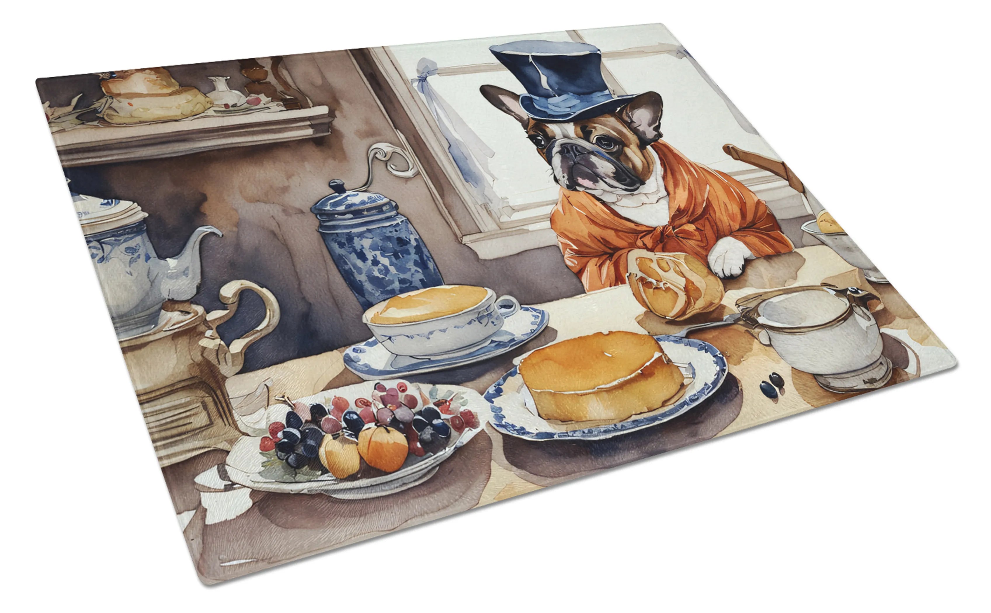 Fall Kitchen Pumpkin Pie Glass Cutting Board - Size: LARGE | Pack Of: 1 | Collection name: Fall kitchen pumpkin pie