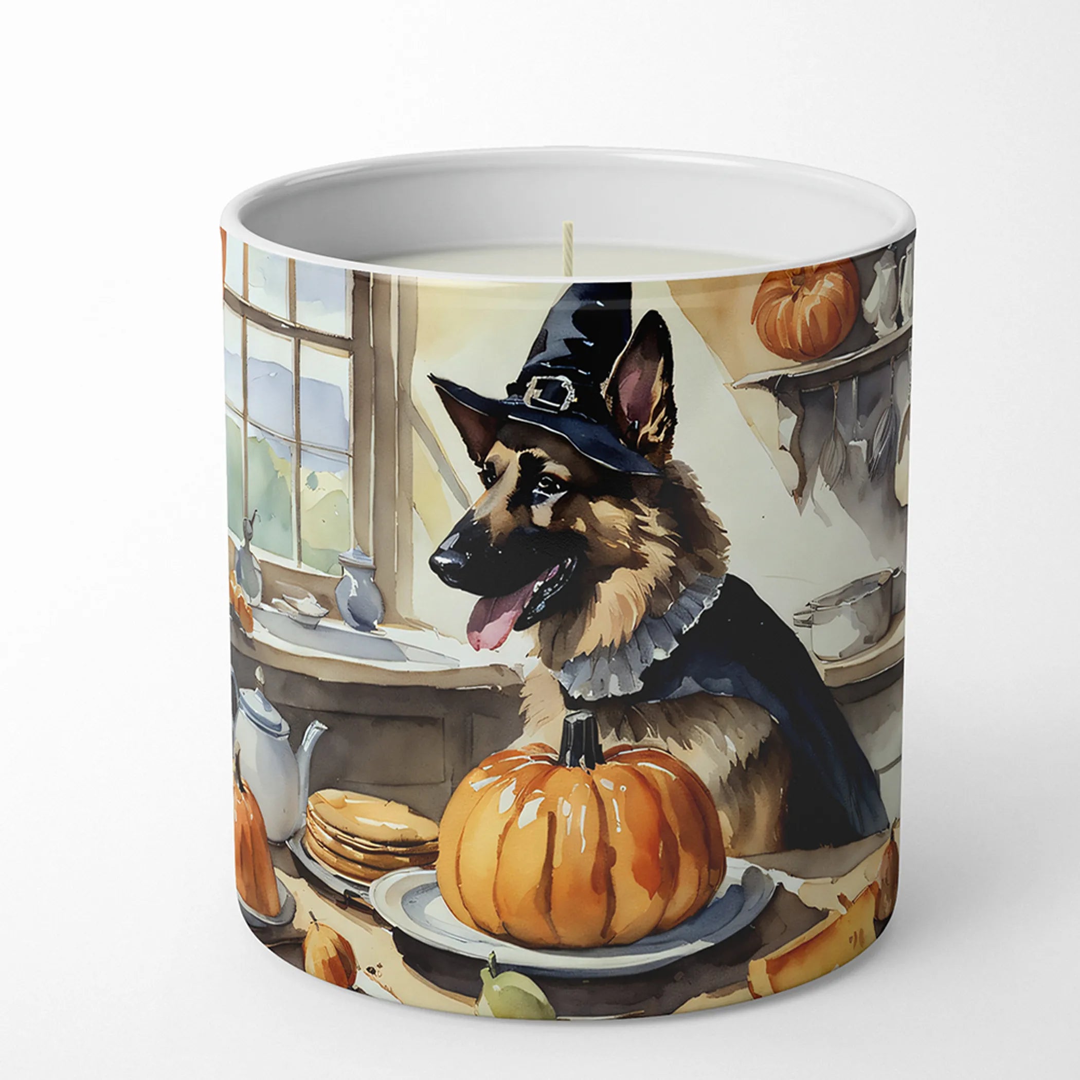 Fall Kitchen Pumpkin Pie Decorative Soy Candle - Size: 10 OZ | Pack Of: 1 | Collection name: Fall kitchen pumpkin pie