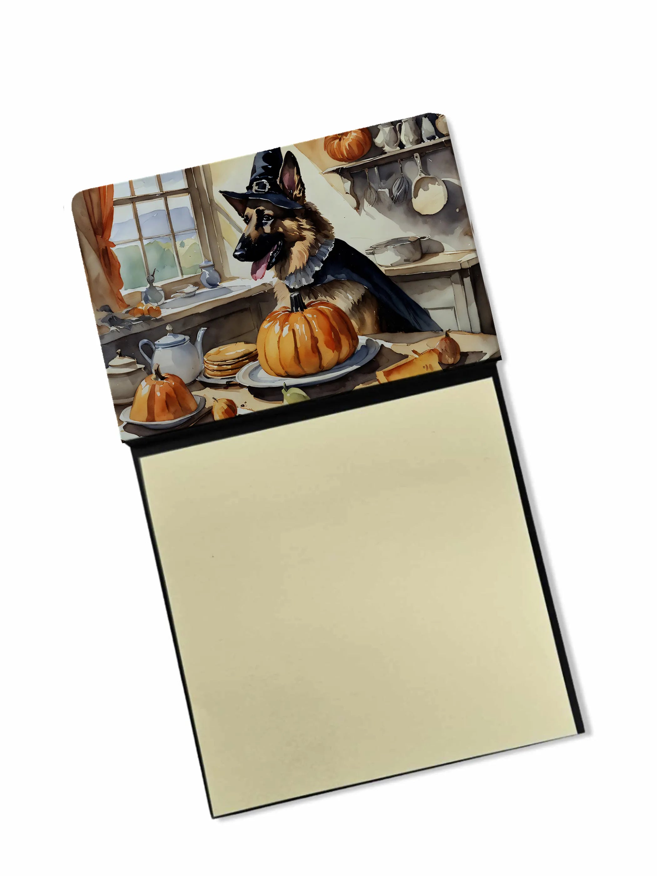 Fall Kitchen Pumpkin Pie Sticky Note Holder - Pack Of: 1 | Collection name: Fall kitchen pumpkin pie
