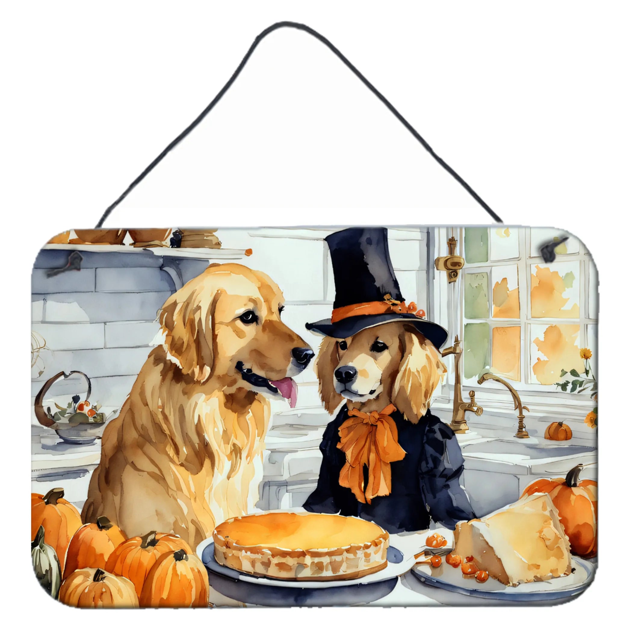 Fall Kitchen Pumpkin Pie Wall or Door Hanging Prints - Size: 8HX12W | Pack Of: 1 | Collection name: Fall kitchen pumpkin pie