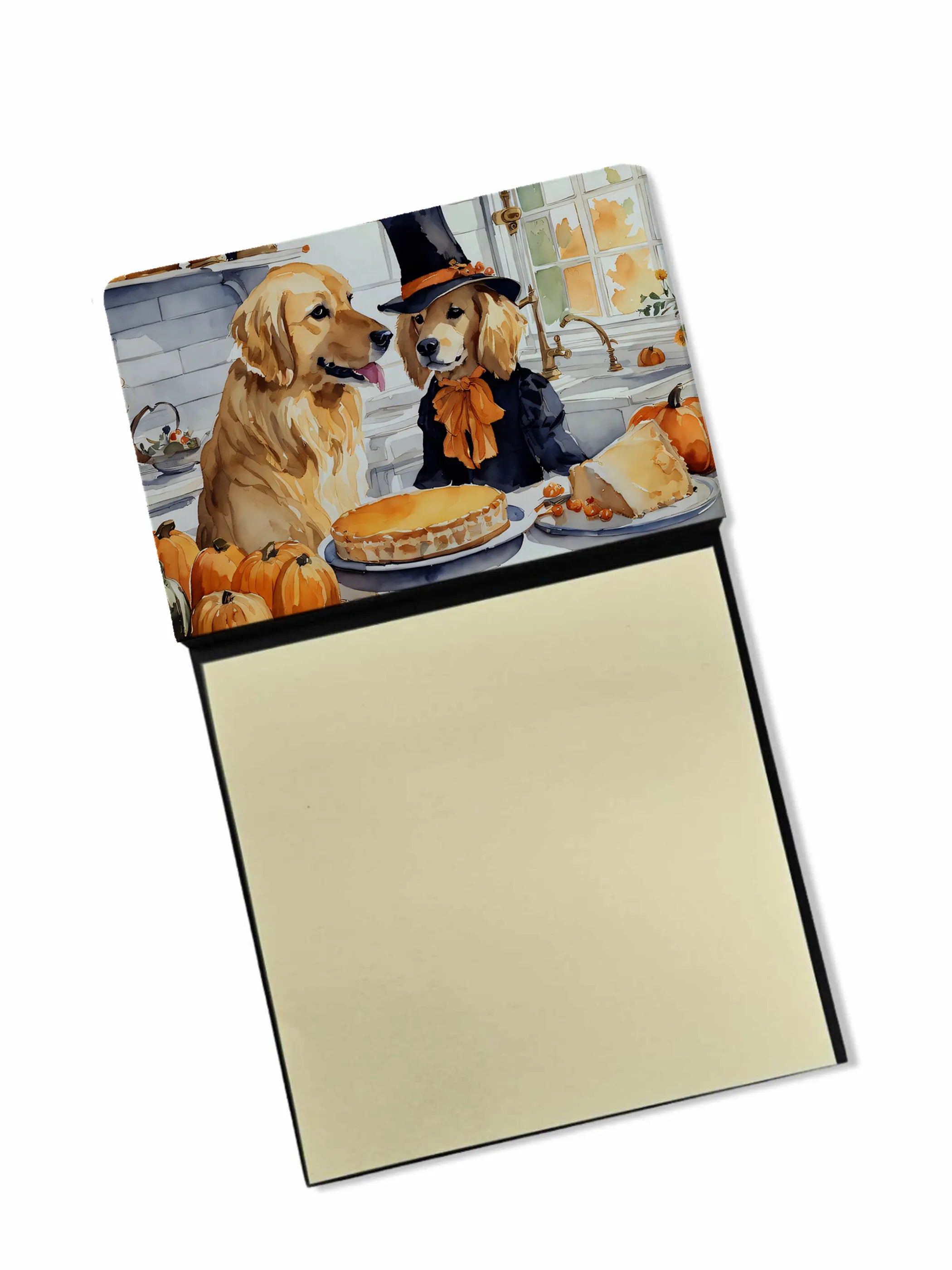 Fall Kitchen Pumpkin Pie Sticky Note Holder - Pack Of: 1 | Collection name: Fall kitchen pumpkin pie