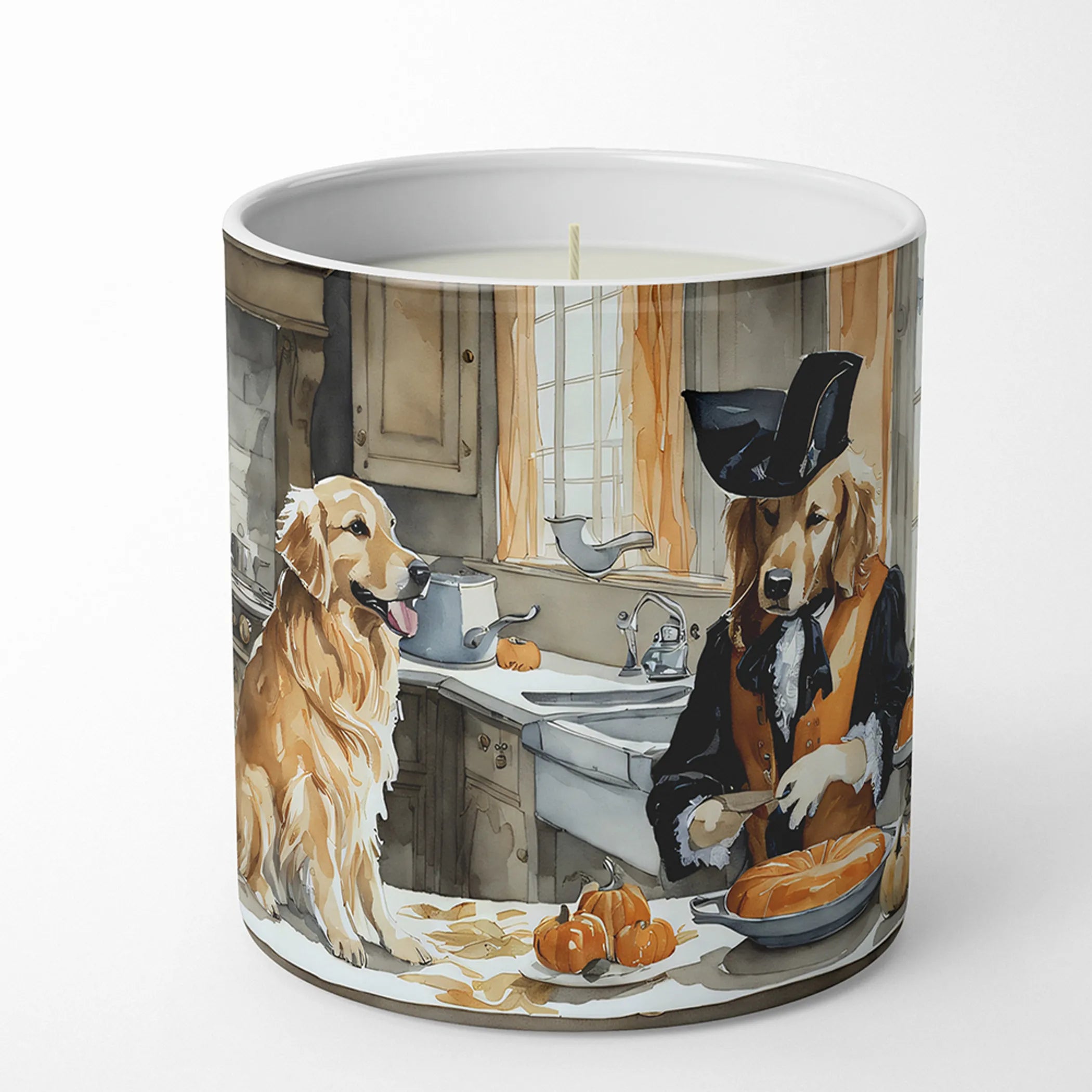 Fall Kitchen Pumpkin Pie Decorative Soy Candle - Size: 10 OZ | Pack Of: 1 | Collection name: Fall kitchen pumpkin pie