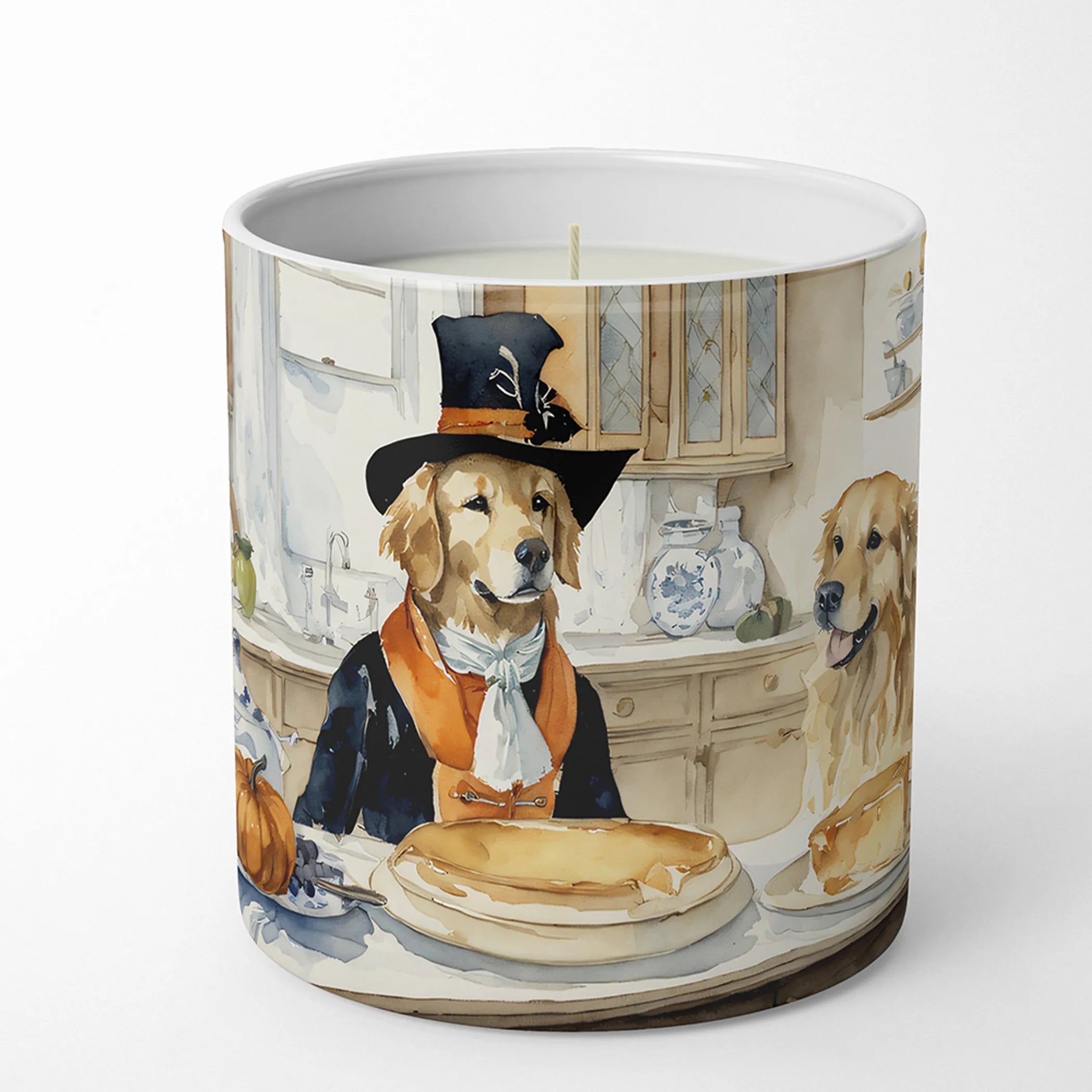 Fall Kitchen Pumpkin Pie Decorative Soy Candle - Size: 10 OZ | Pack Of: 1 | Collection name: Fall kitchen pumpkin pie