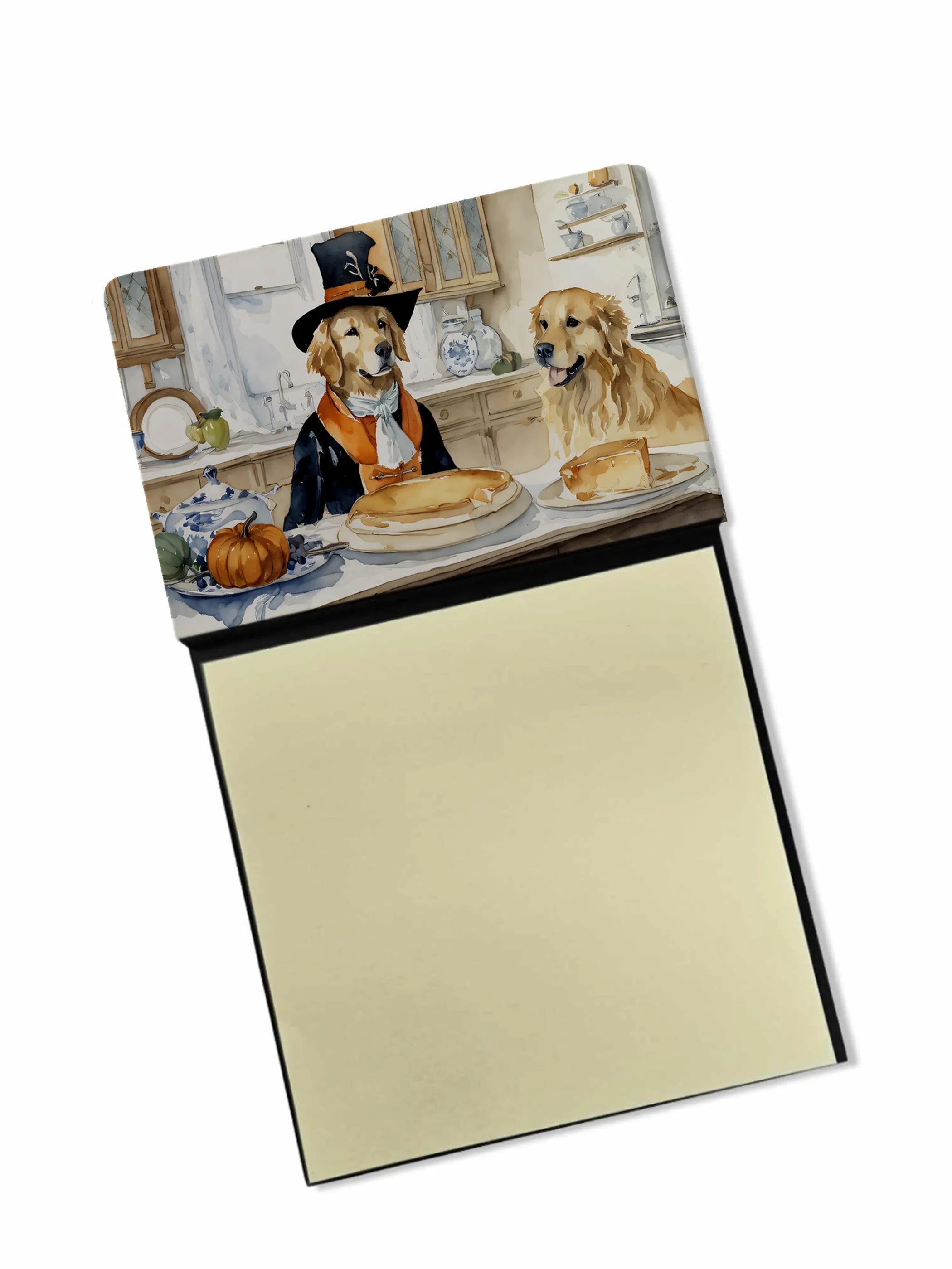 Fall Kitchen Pumpkin Pie Sticky Note Holder - Pack Of: 1 | Collection name: Fall kitchen pumpkin pie