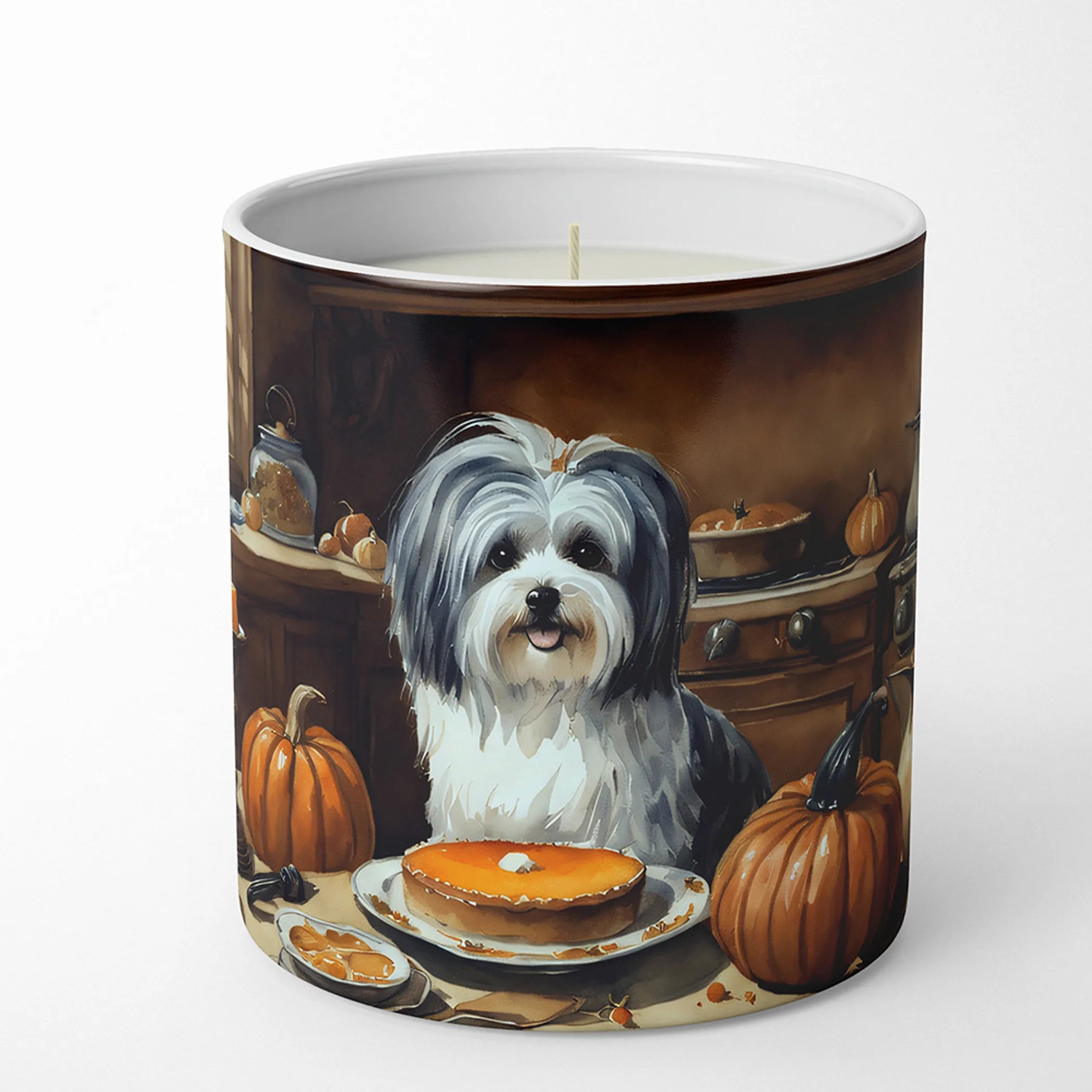 Fall Kitchen Pumpkin Pie Decorative Soy Candle - Size: 10 OZ | Pack Of: 1 | Collection name: Fall kitchen pumpkin pie