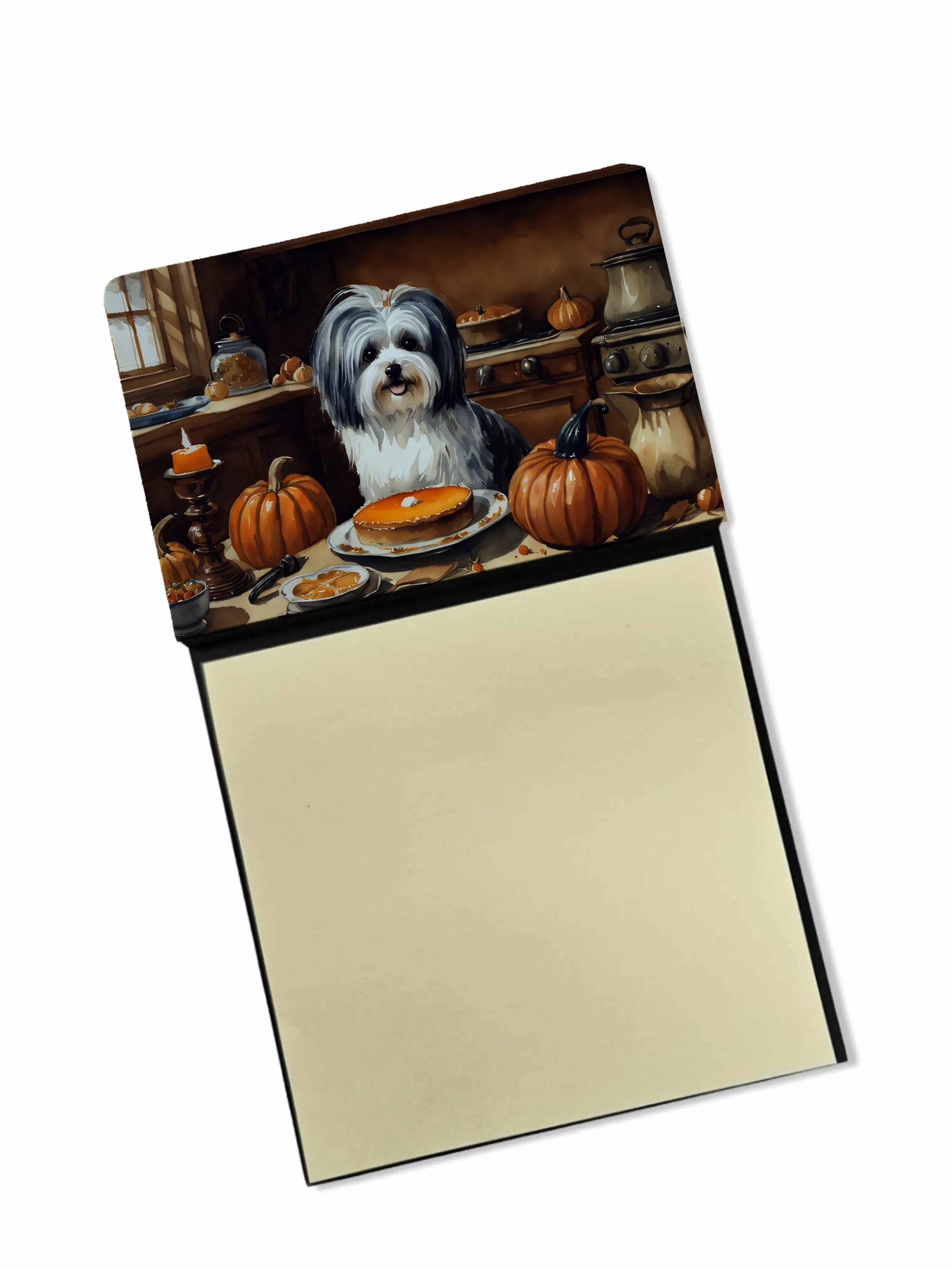 Fall Kitchen Pumpkin Pie Sticky Note Holder - Pack Of: 1 | Collection name: Fall kitchen pumpkin pie