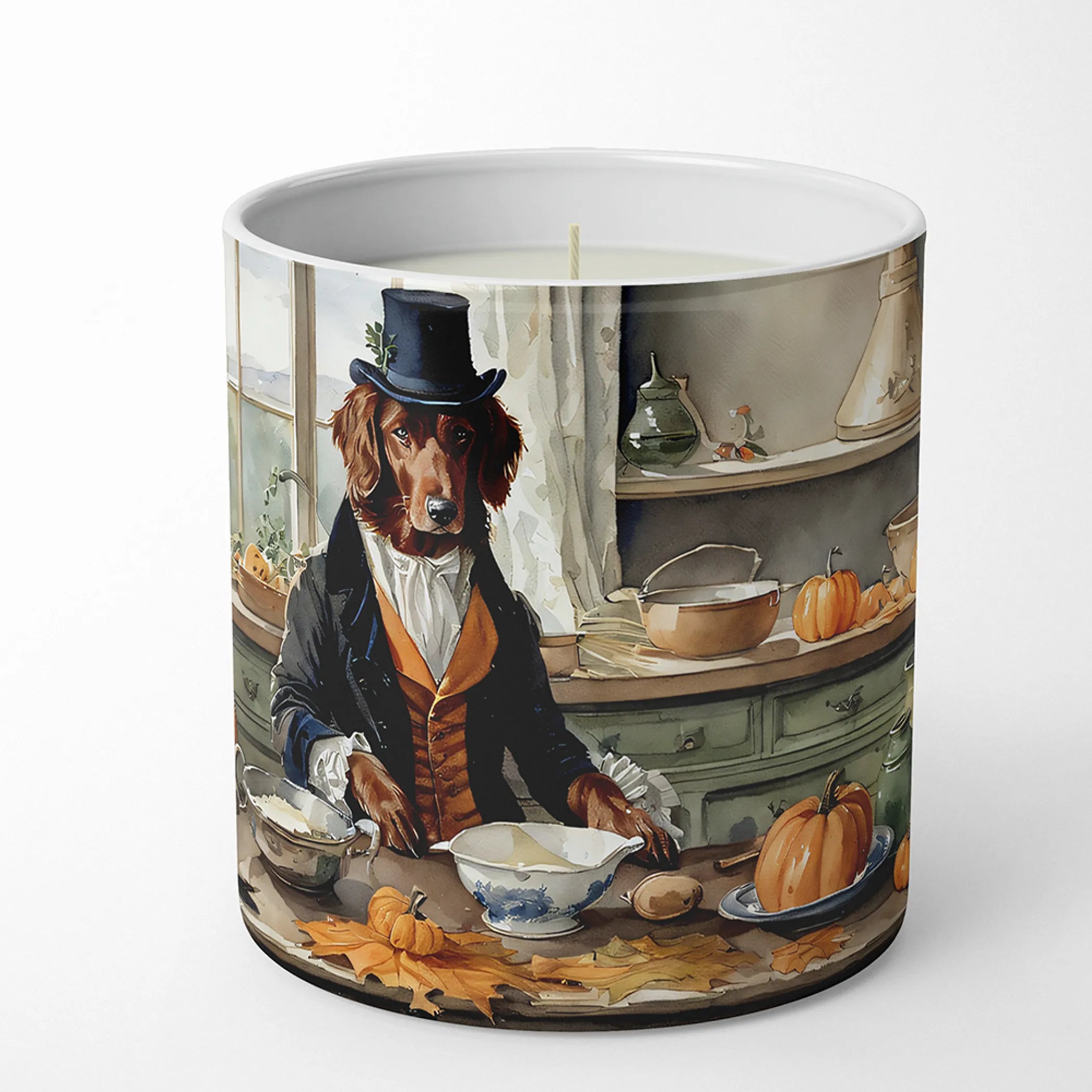 Fall Kitchen Pumpkin Pie Decorative Soy Candle - Size: 10 OZ | Pack Of: 1 | Collection name: Fall kitchen pumpkin pie