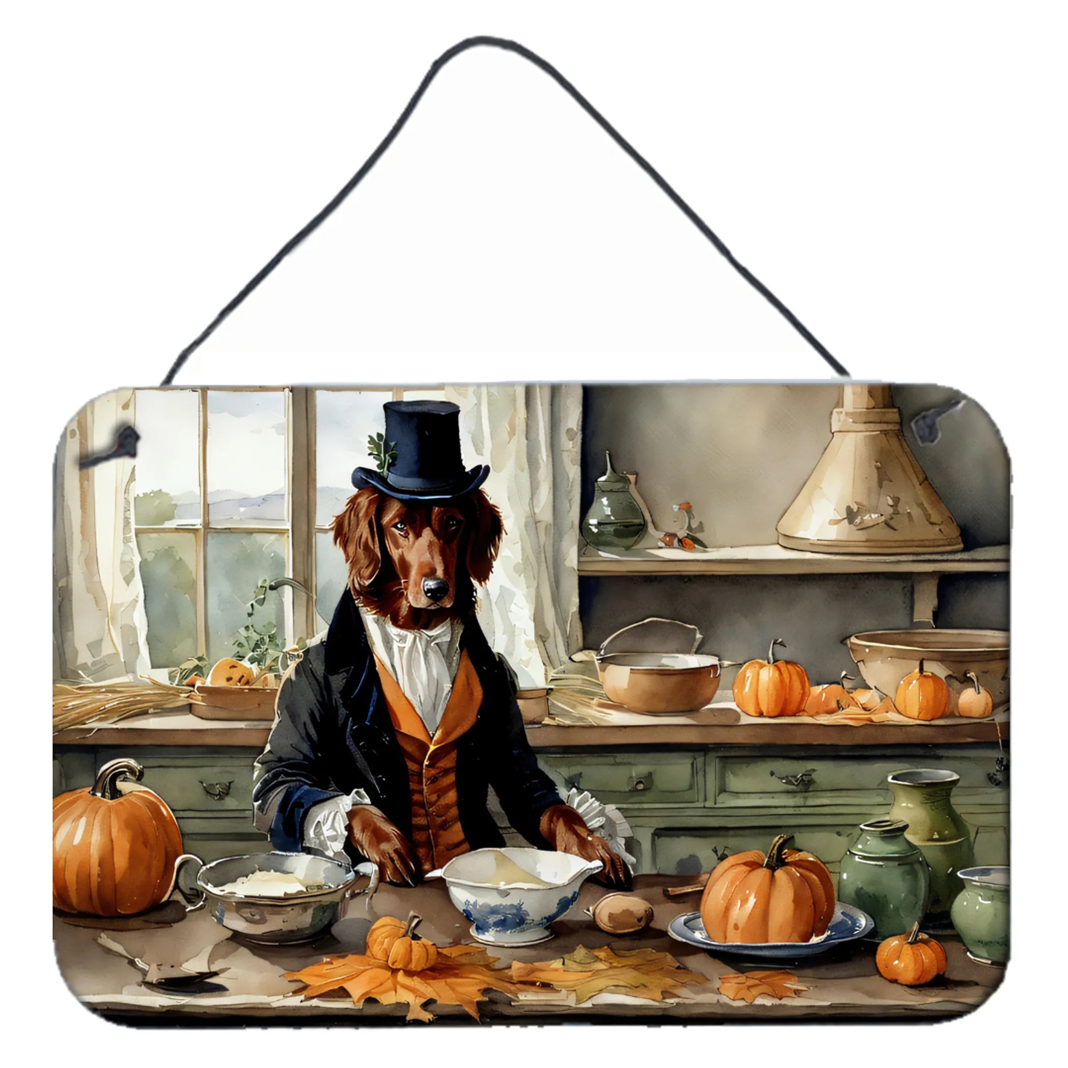 Fall Kitchen Pumpkin Pie Wall or Door Hanging Prints - Size: 8HX12W | Pack Of: 1 | Collection name: Fall kitchen pumpkin pie