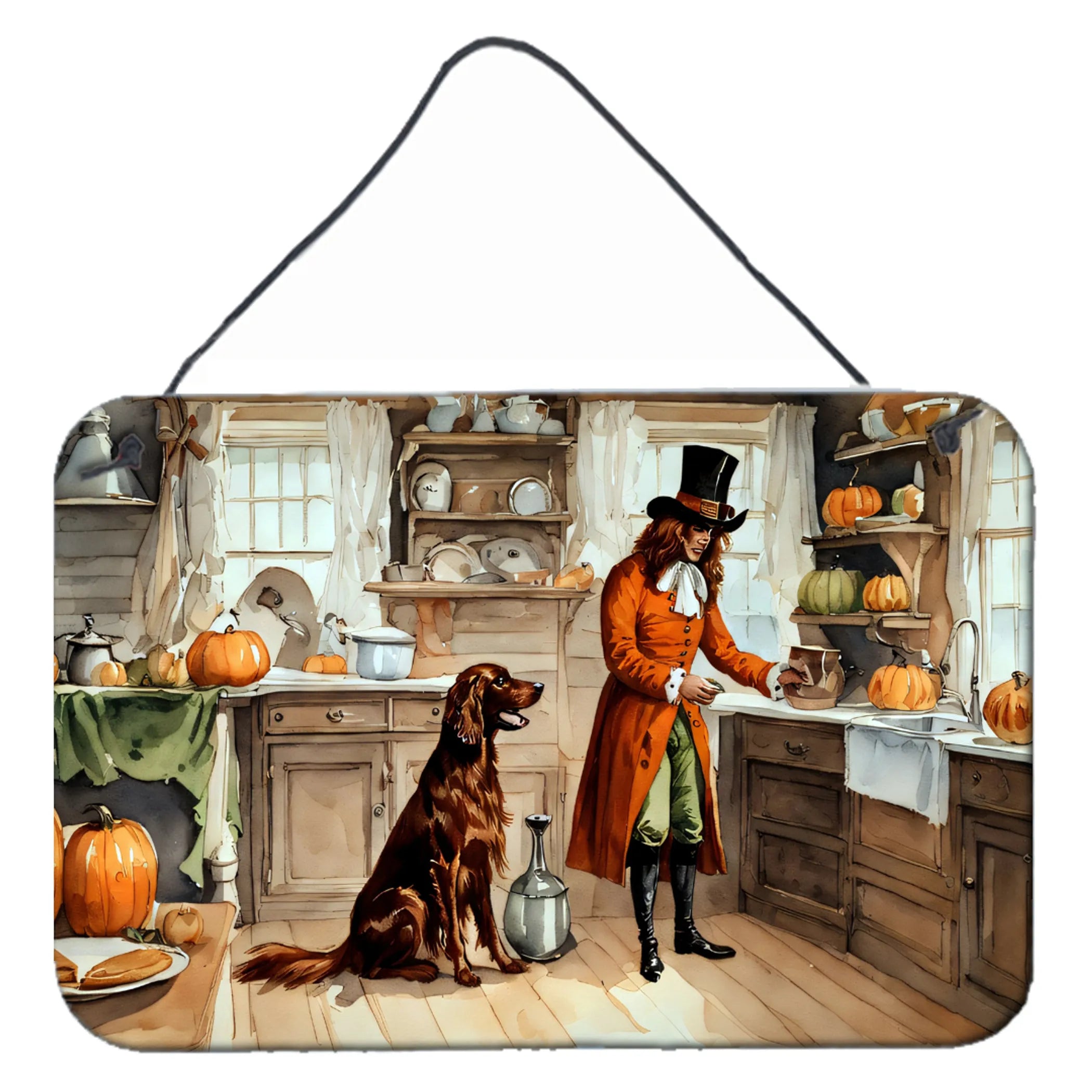 Fall Kitchen Pumpkin Pie Wall or Door Hanging Prints - Size: 8HX12W | Pack Of: 1 | Collection name: Fall kitchen pumpkin pie