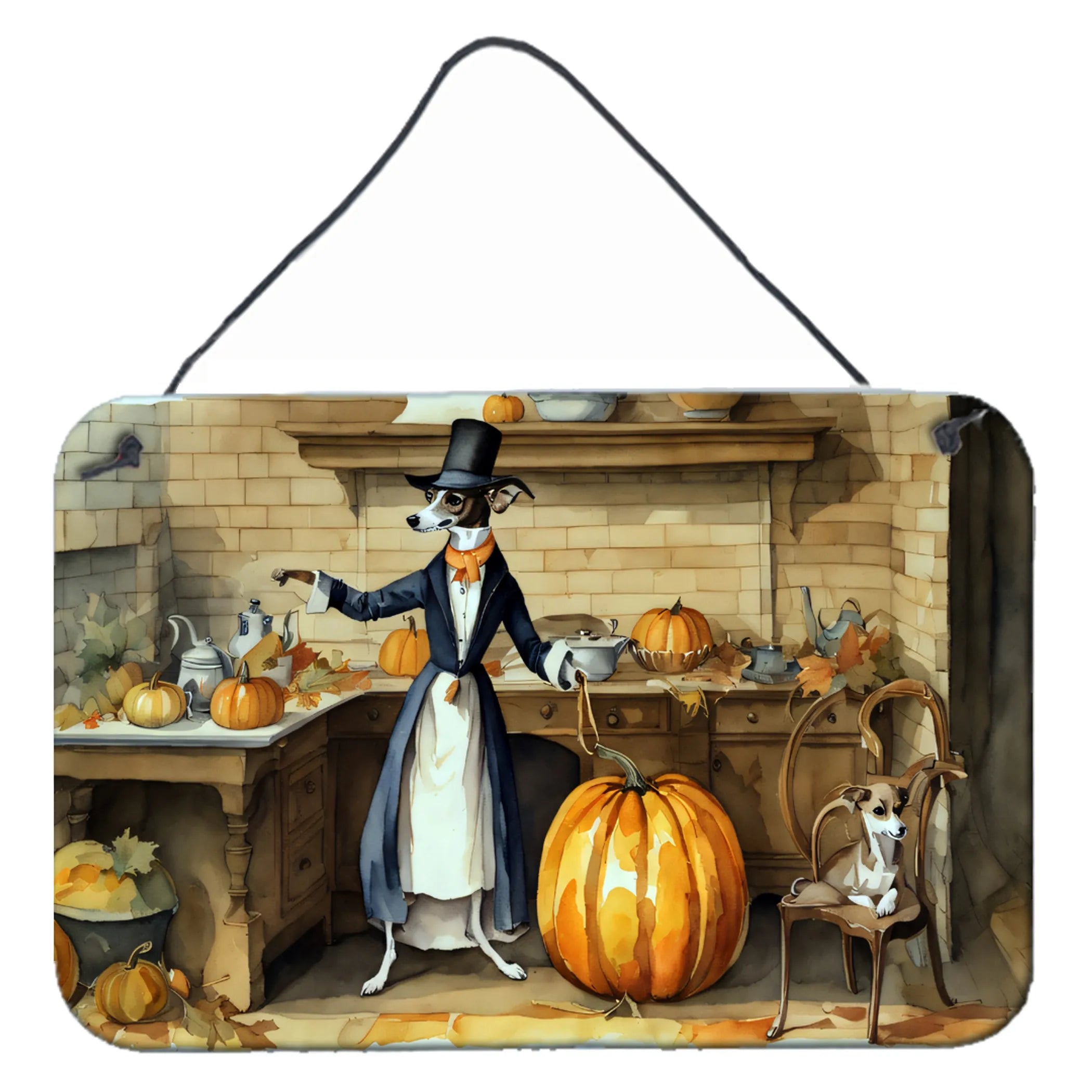 Fall Kitchen Pumpkin Pie Wall or Door Hanging Prints - Size: 8HX12W | Pack Of: 1 | Collection name: Fall kitchen pumpkin pie