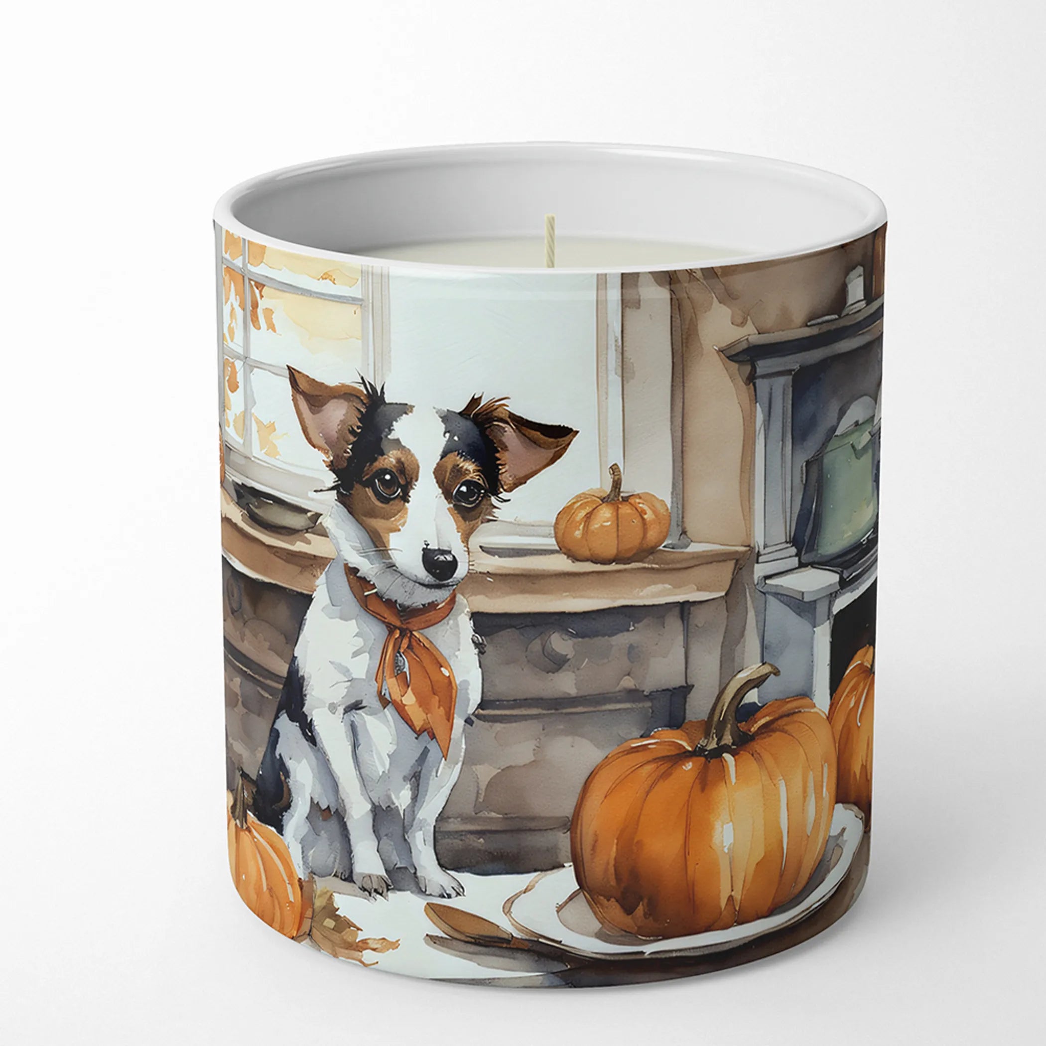 Fall Kitchen Pumpkin Pie Decorative Soy Candle - Size: 10 OZ | Pack Of: 1 | Collection name: Fall kitchen pumpkin pie