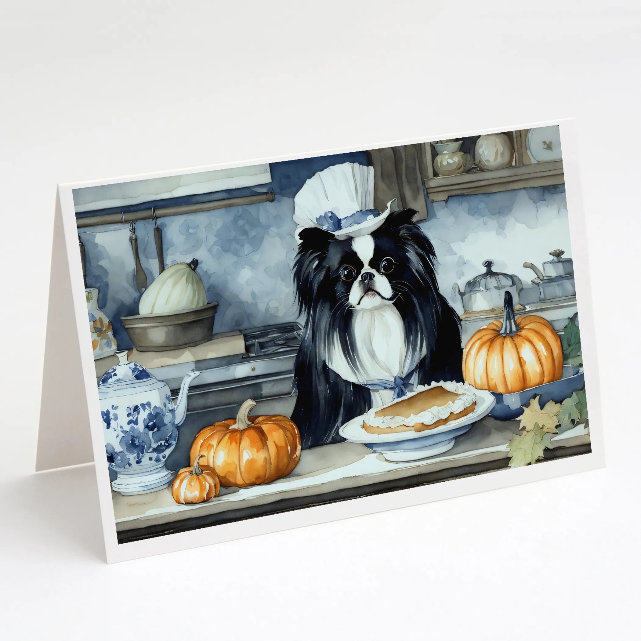Fall Kitchen Pumpkin Pie Greeting Cards  - Size: 5X7 | Pack Of: 1 | Collection name: Fall kitchen pumpkin pie