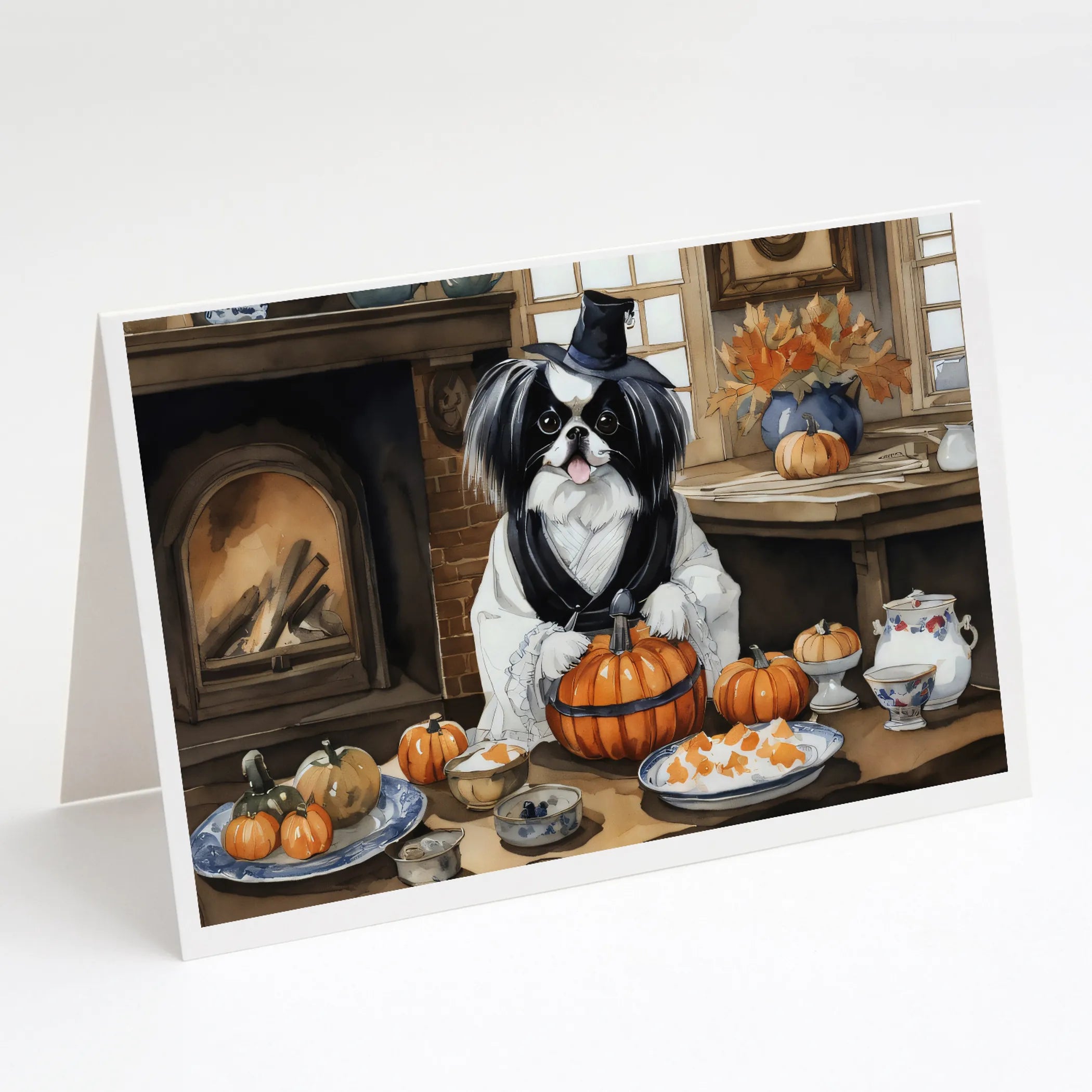 Fall Kitchen Pumpkin Pie Greeting Cards  - Size: 5X7 | Pack Of: 1 | Collection name: Fall kitchen pumpkin pie
