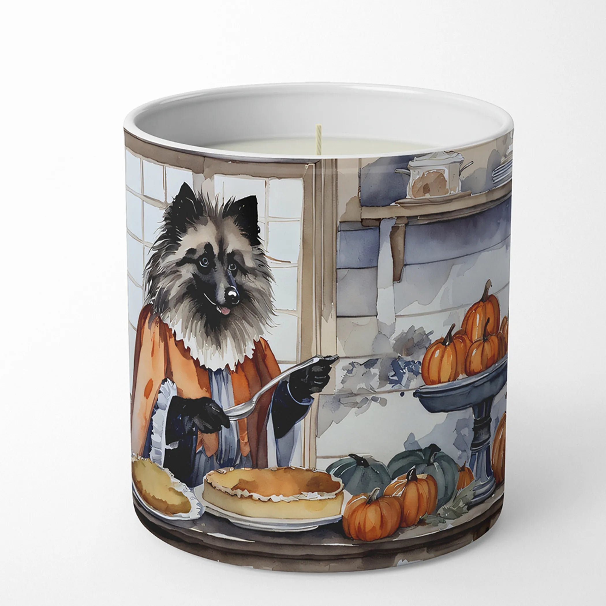 Fall Kitchen Pumpkin Pie Decorative Soy Candle - Size: 10 OZ | Pack Of: 1 | Collection name: Fall kitchen pumpkin pie