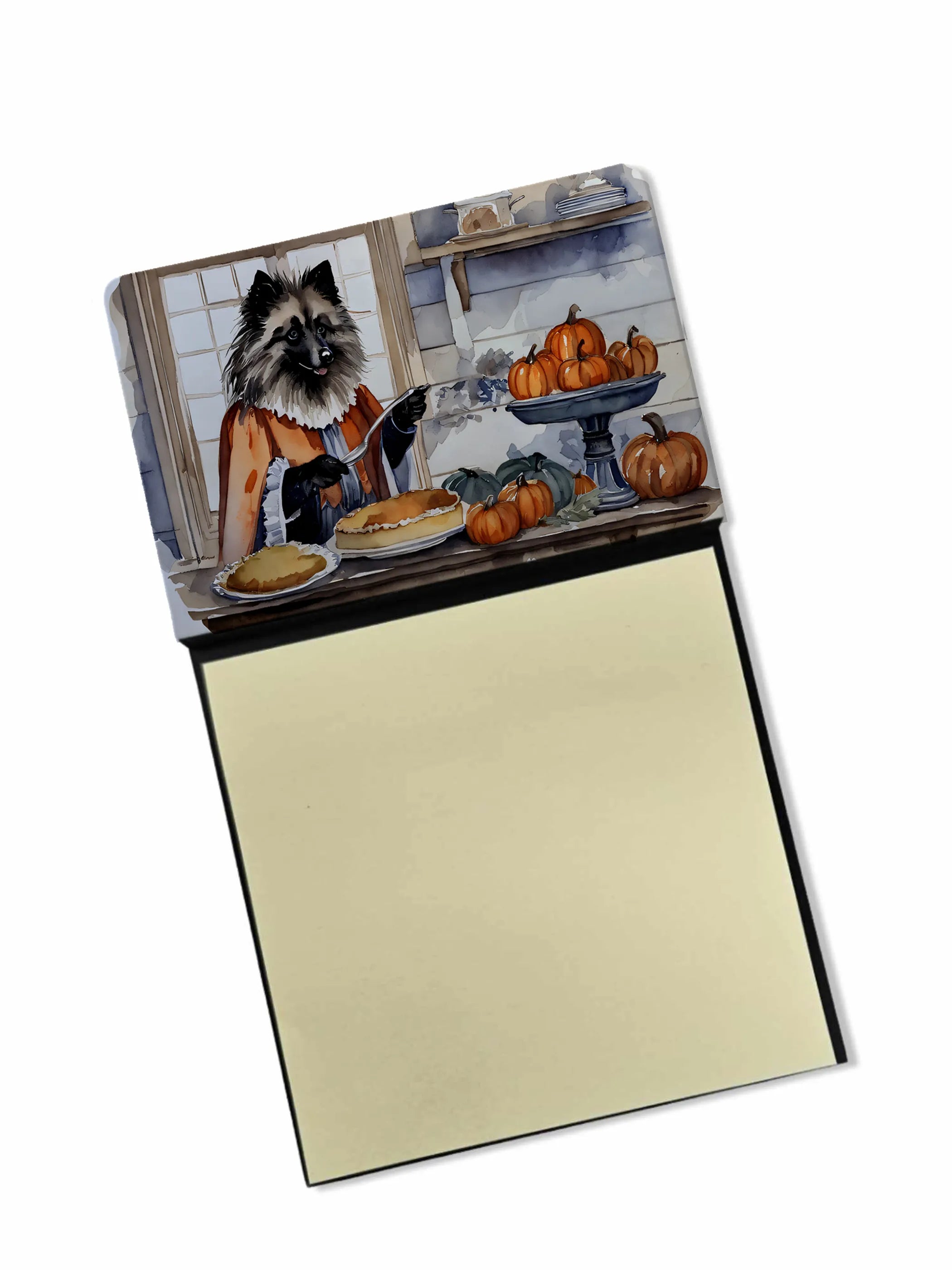 Fall Kitchen Pumpkin Pie Sticky Note Holder - Pack Of: 1 | Collection name: Fall kitchen pumpkin pie