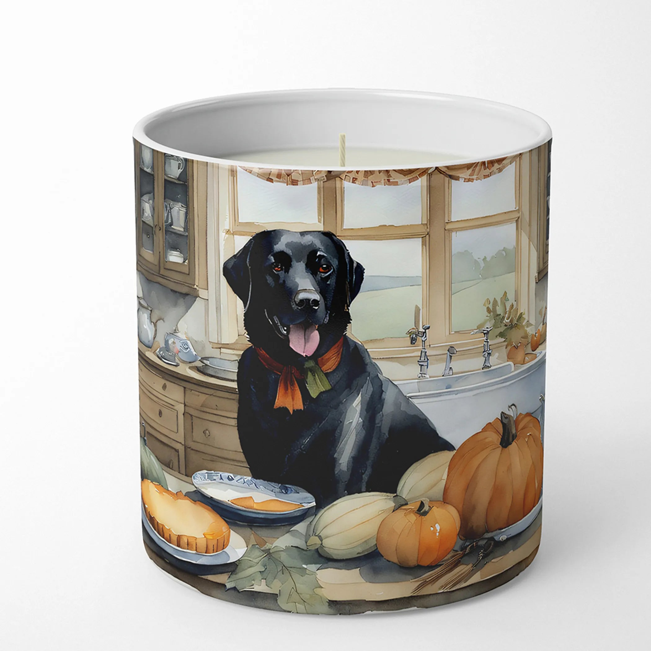 Fall Kitchen Pumpkin Pie Decorative Soy Candle - Size: 10 OZ | Pack Of: 1 | Collection name: Fall kitchen pumpkin pie