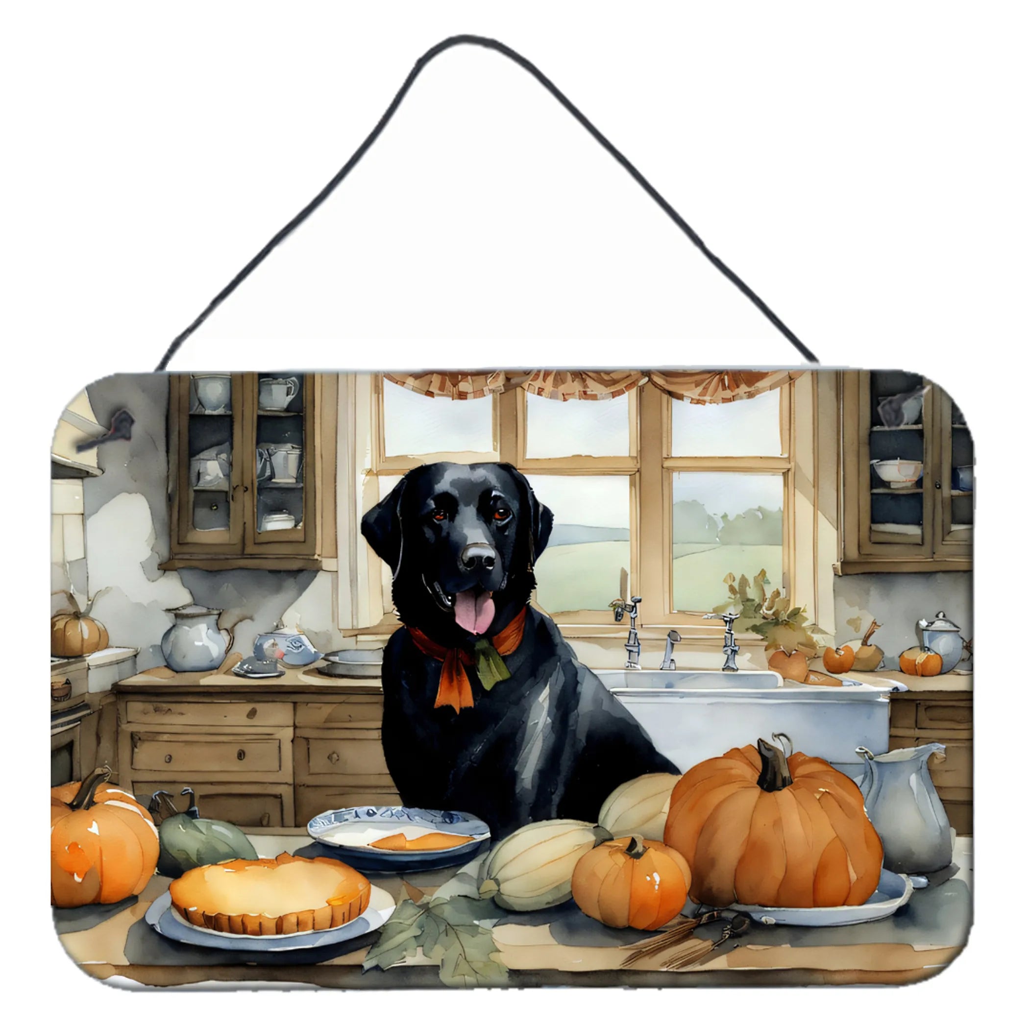 Fall Kitchen Pumpkin Pie Wall or Door Hanging Prints - Size: 8HX12W | Pack Of: 1 | Collection name: Fall kitchen pumpkin pie