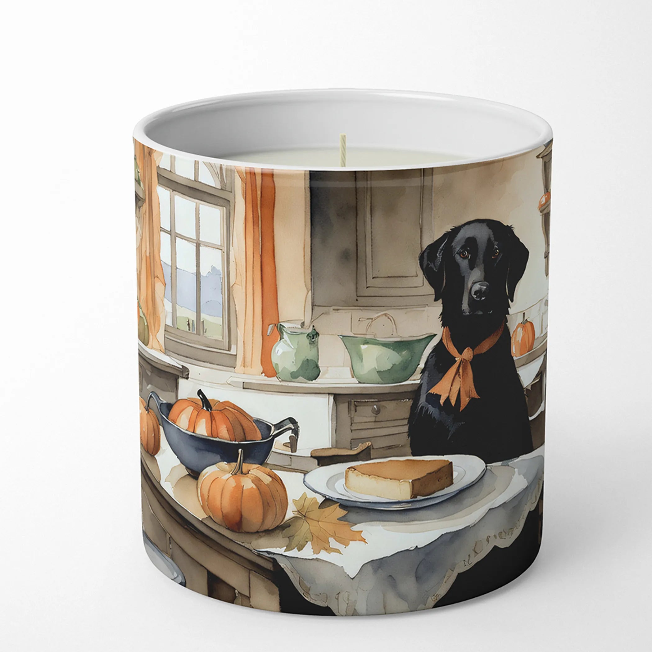 Fall Kitchen Pumpkin Pie Decorative Soy Candle - Size: 10 OZ | Pack Of: 1 | Collection name: Fall kitchen pumpkin pie
