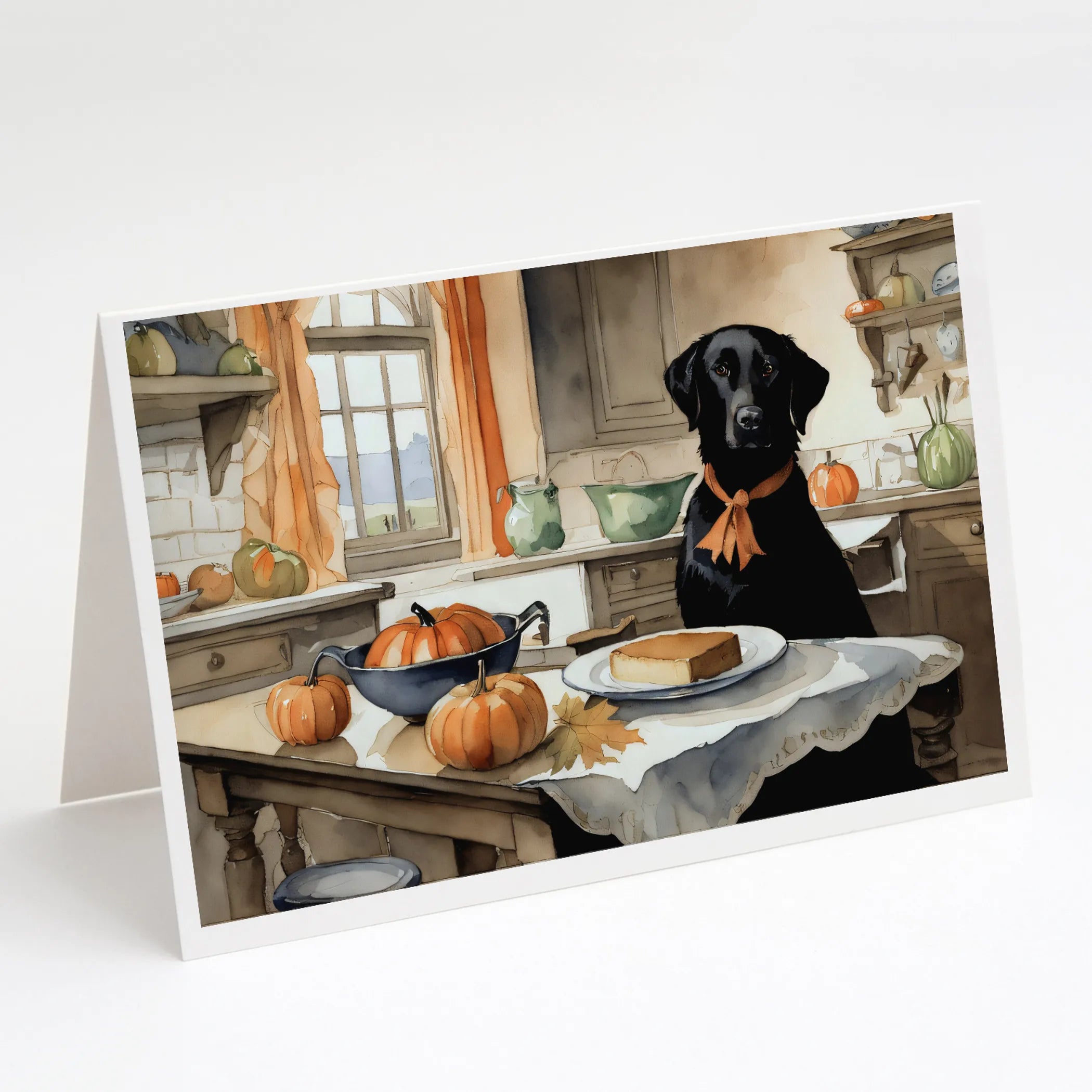 Fall Kitchen Pumpkin Pie Greeting Cards  - Size: 5X7 | Pack Of: 1 | Collection name: Fall kitchen pumpkin pie