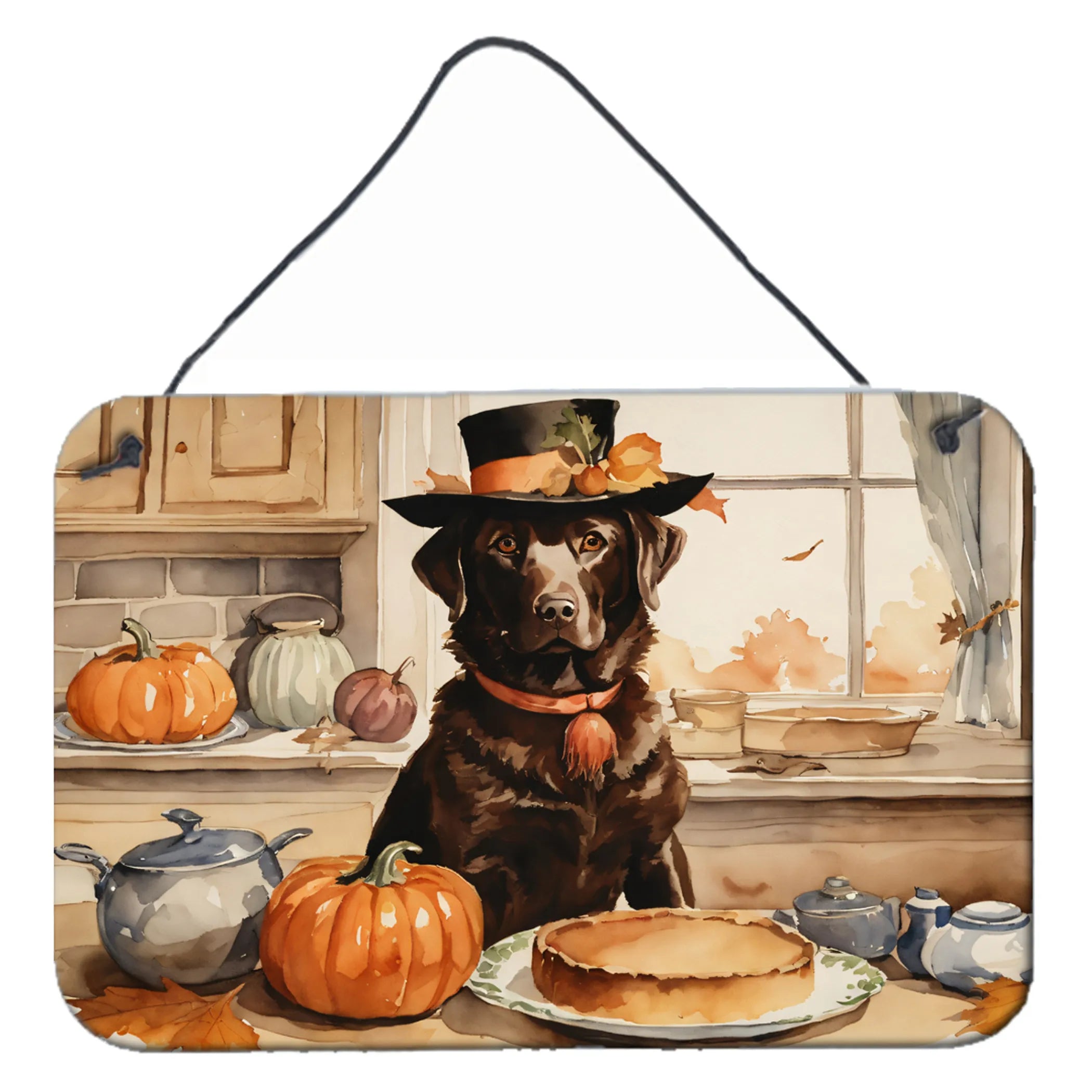 Fall Kitchen Pumpkin Pie Wall or Door Hanging Prints - Size: 8HX12W | Pack Of: 1 | Collection name: Fall kitchen pumpkin pie