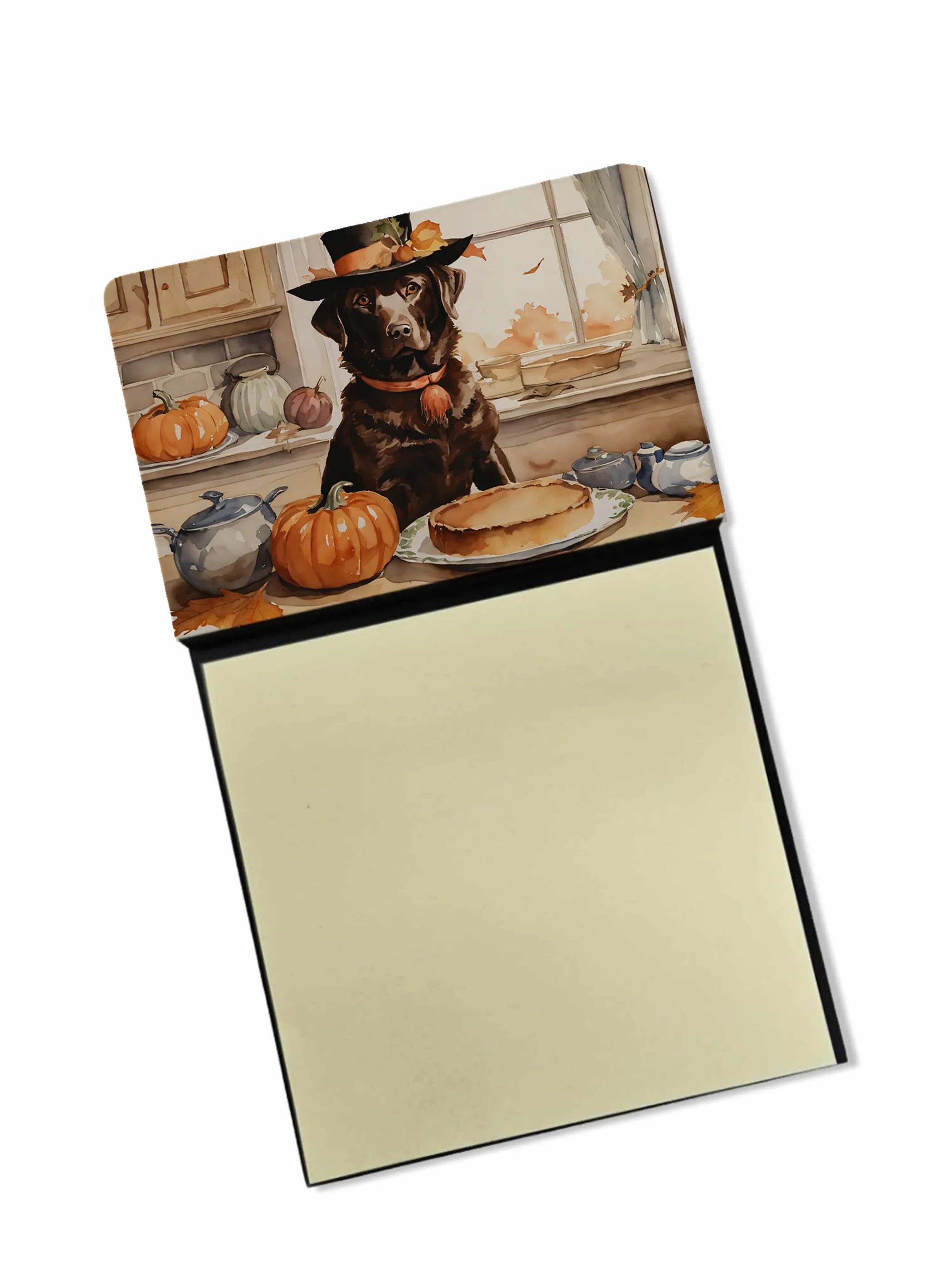 Fall Kitchen Pumpkin Pie Sticky Note Holder - Pack Of: 1 | Collection name: Fall kitchen pumpkin pie