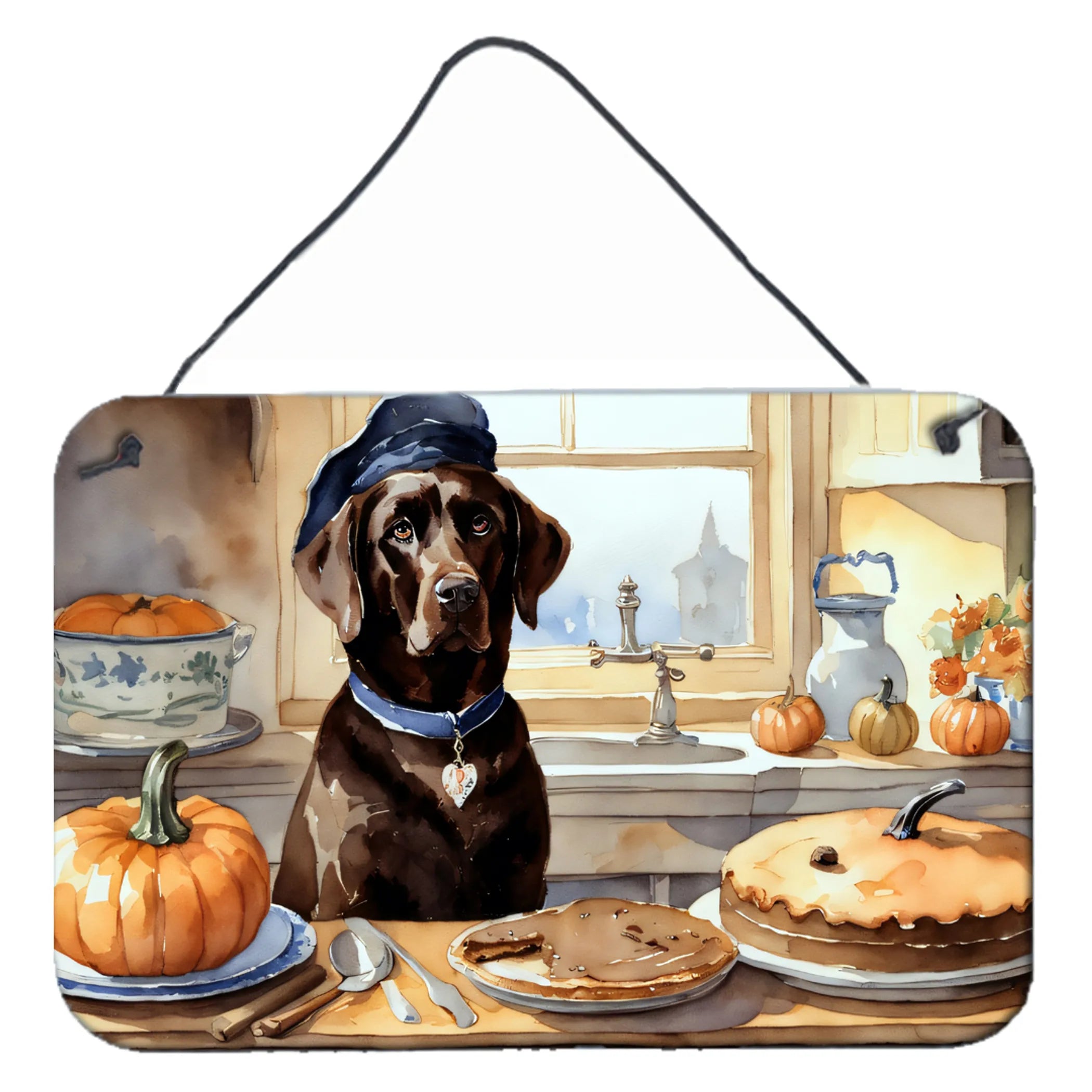 Fall Kitchen Pumpkin Pie Wall or Door Hanging Prints - Size: 8HX12W | Pack Of: 1 | Collection name: Fall kitchen pumpkin pie