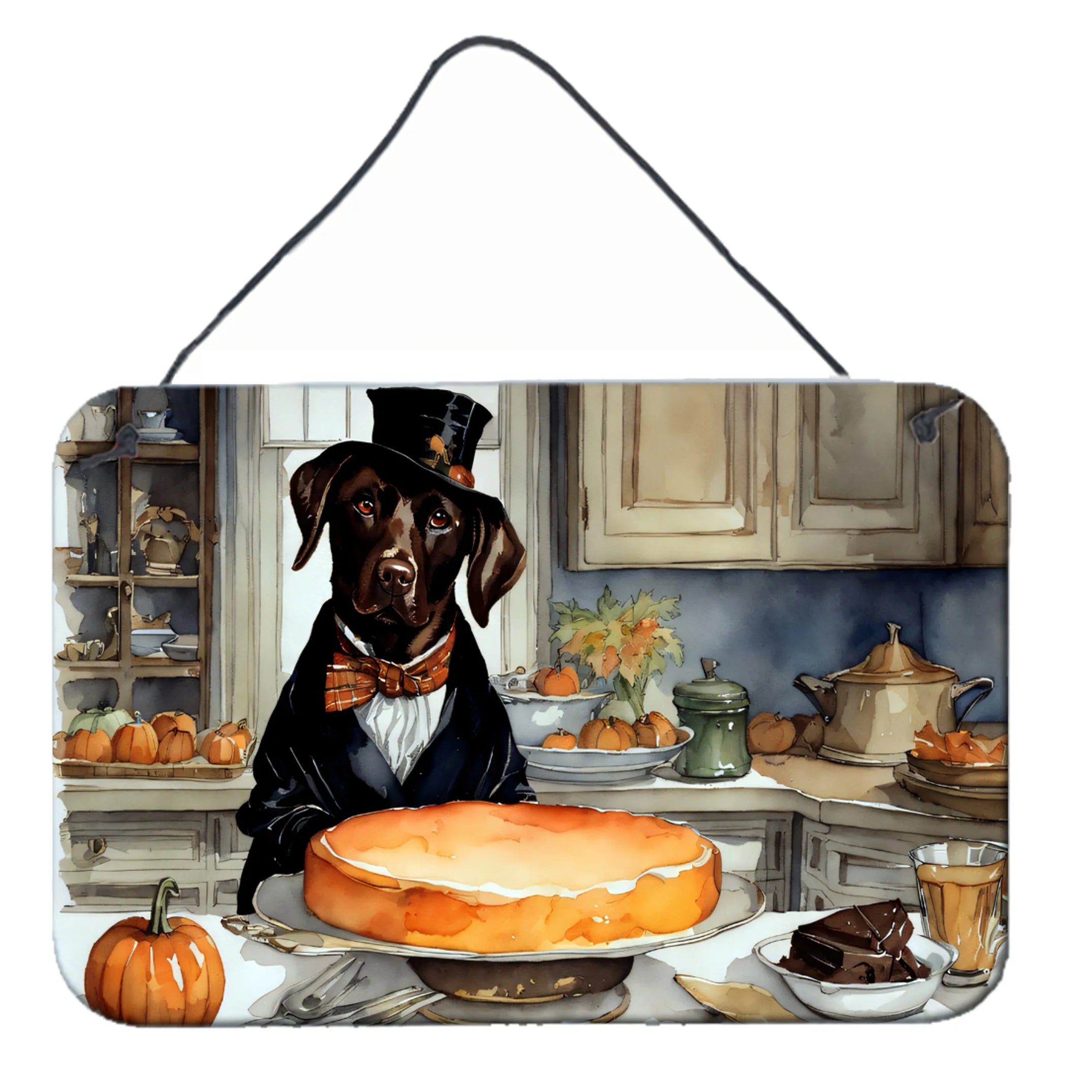 Fall Kitchen Pumpkin Pie Wall or Door Hanging Prints - Size: 8HX12W | Pack Of: 1 | Collection name: Fall kitchen pumpkin pie