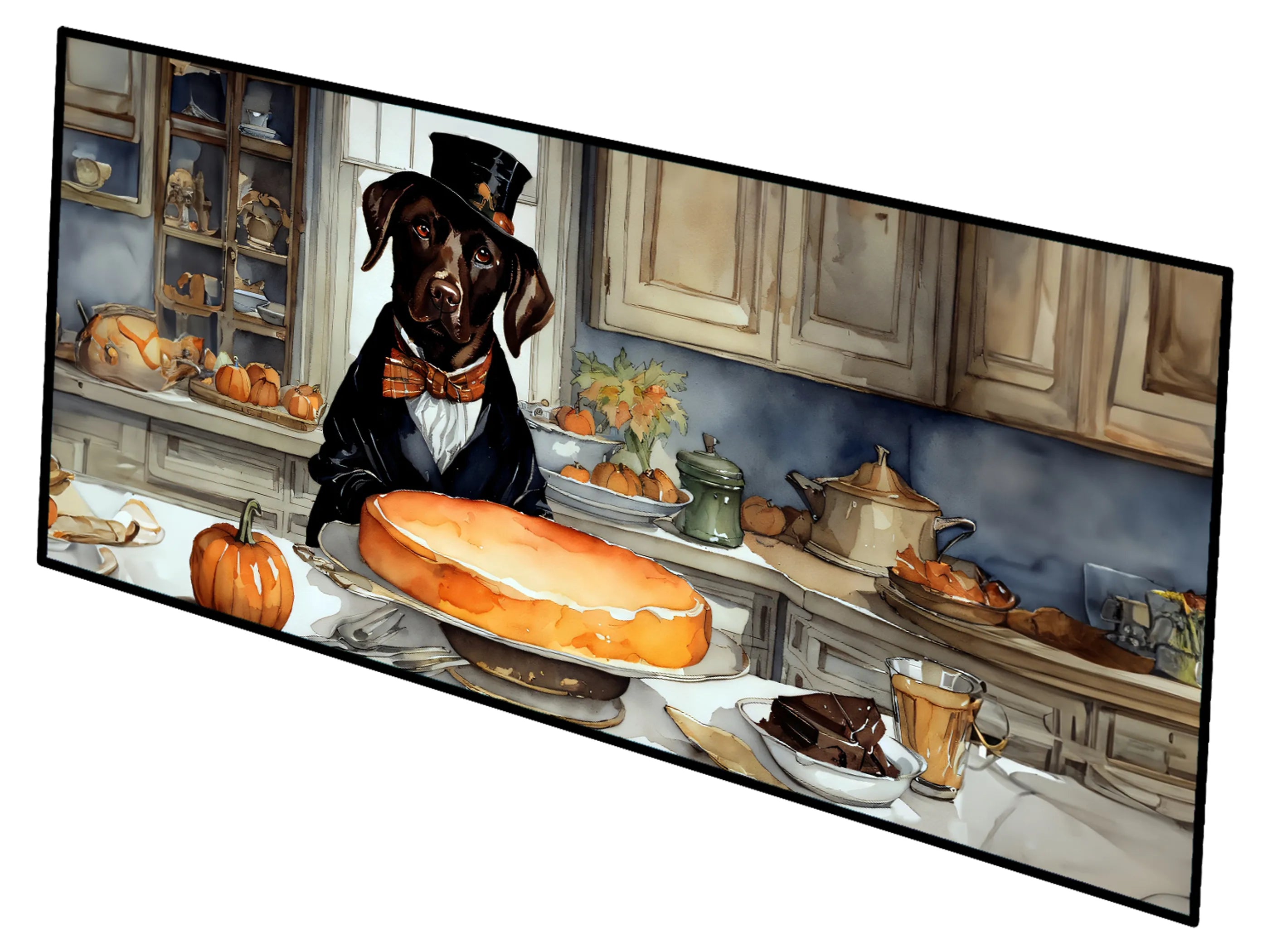 Fall Kitchen Pumpkin Pie Runner Mat 28x58 - Size: 28HX58W | Pack Of: 1 | Collection name: Fall kitchen pumpkin pie