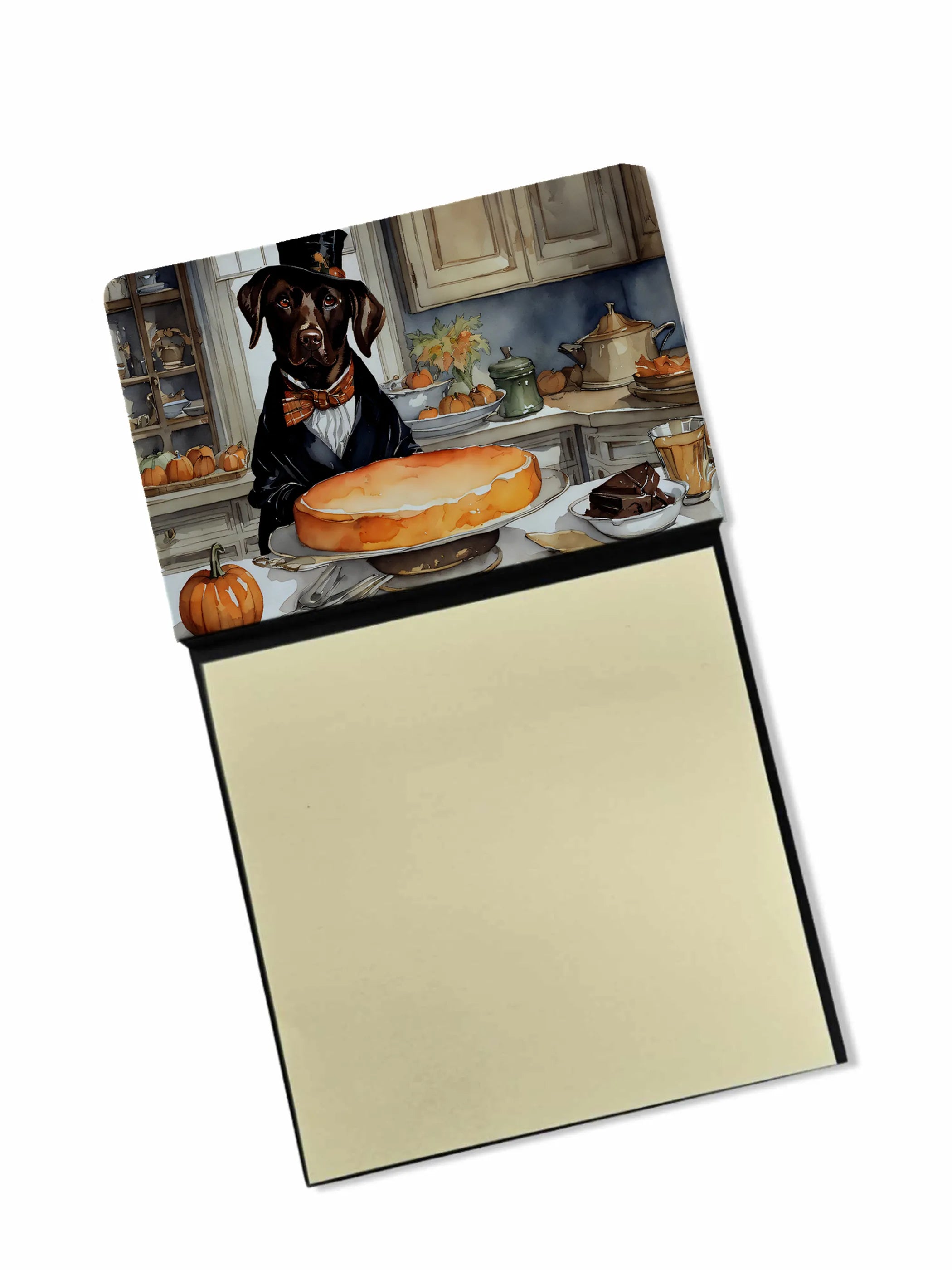 Fall Kitchen Pumpkin Pie Sticky Note Holder - Pack Of: 1 | Collection name: Fall kitchen pumpkin pie