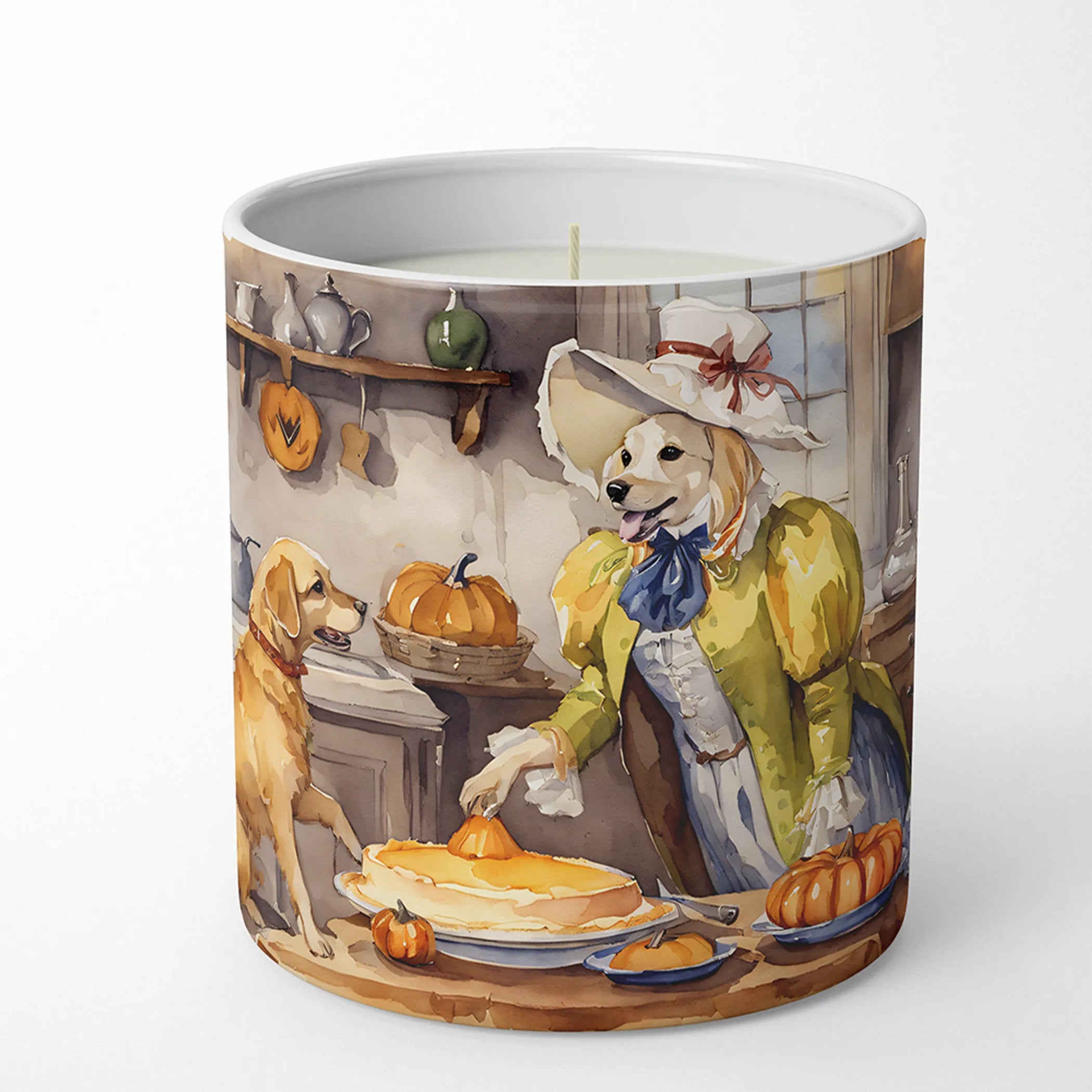 Fall Kitchen Pumpkin Pie Decorative Soy Candle - Size: 10 OZ | Pack Of: 1 | Collection name: Fall kitchen pumpkin pie