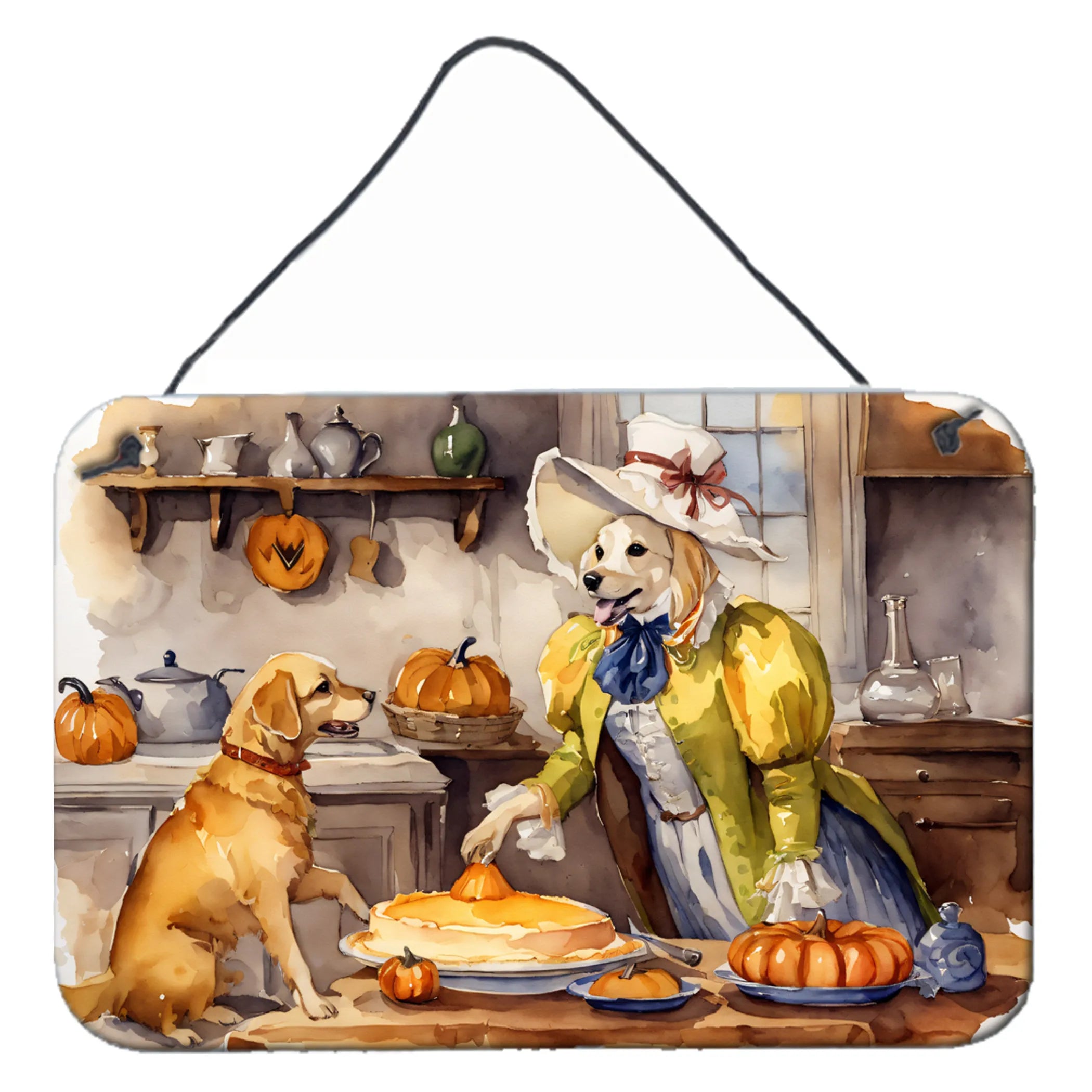 Fall Kitchen Pumpkin Pie Wall or Door Hanging Prints - Size: 8HX12W | Pack Of: 1 | Collection name: Fall kitchen pumpkin pie