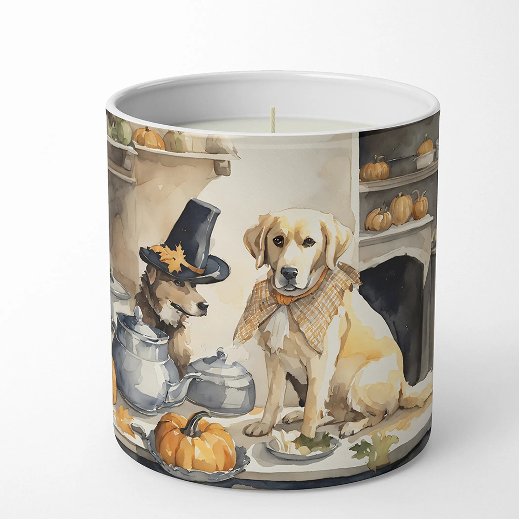 Fall Kitchen Pumpkin Pie Decorative Soy Candle - Size: 10 OZ | Pack Of: 1 | Collection name: Fall kitchen pumpkin pie