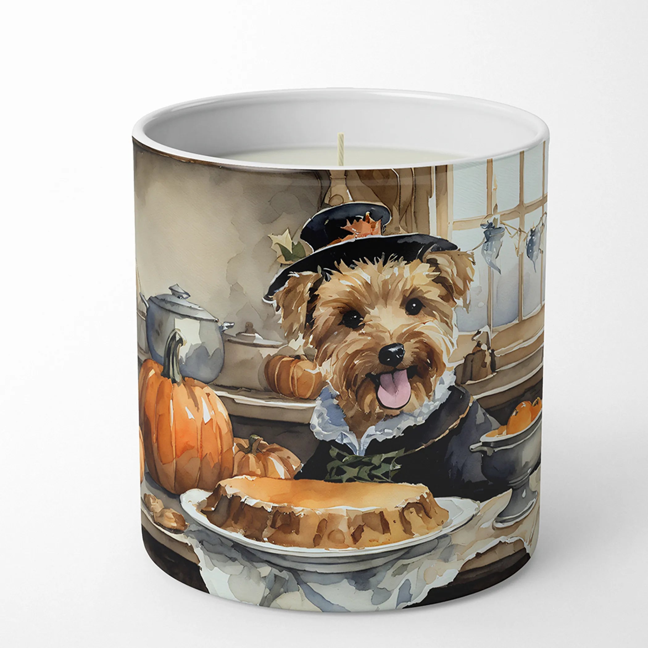Fall Kitchen Pumpkin Pie Decorative Soy Candle - Size: 10 OZ | Pack Of: 1 | Collection name: Fall kitchen pumpkin pie