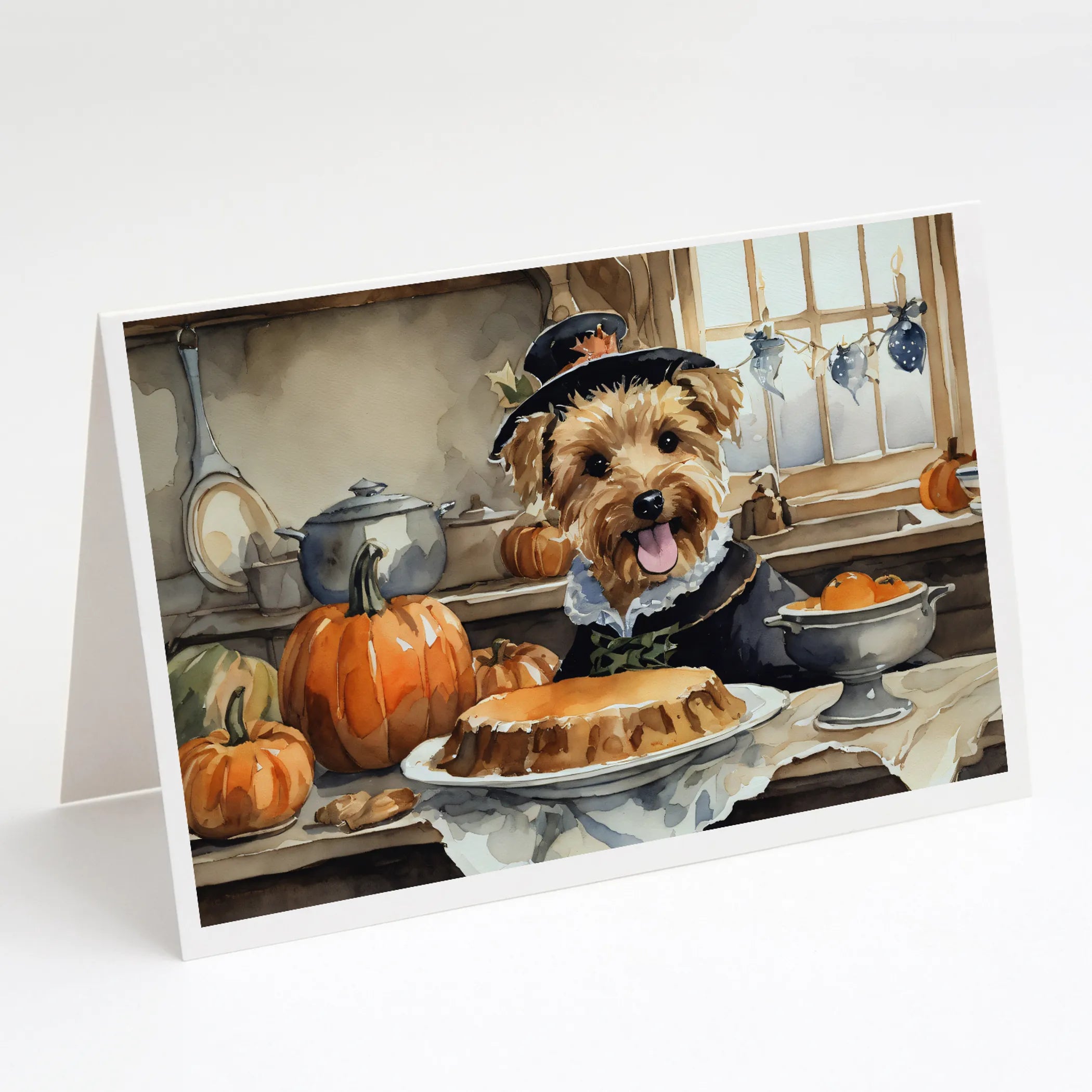 Fall Kitchen Pumpkin Pie Greeting Cards  - Size: 5X7 | Pack Of: 1 | Collection name: Fall kitchen pumpkin pie