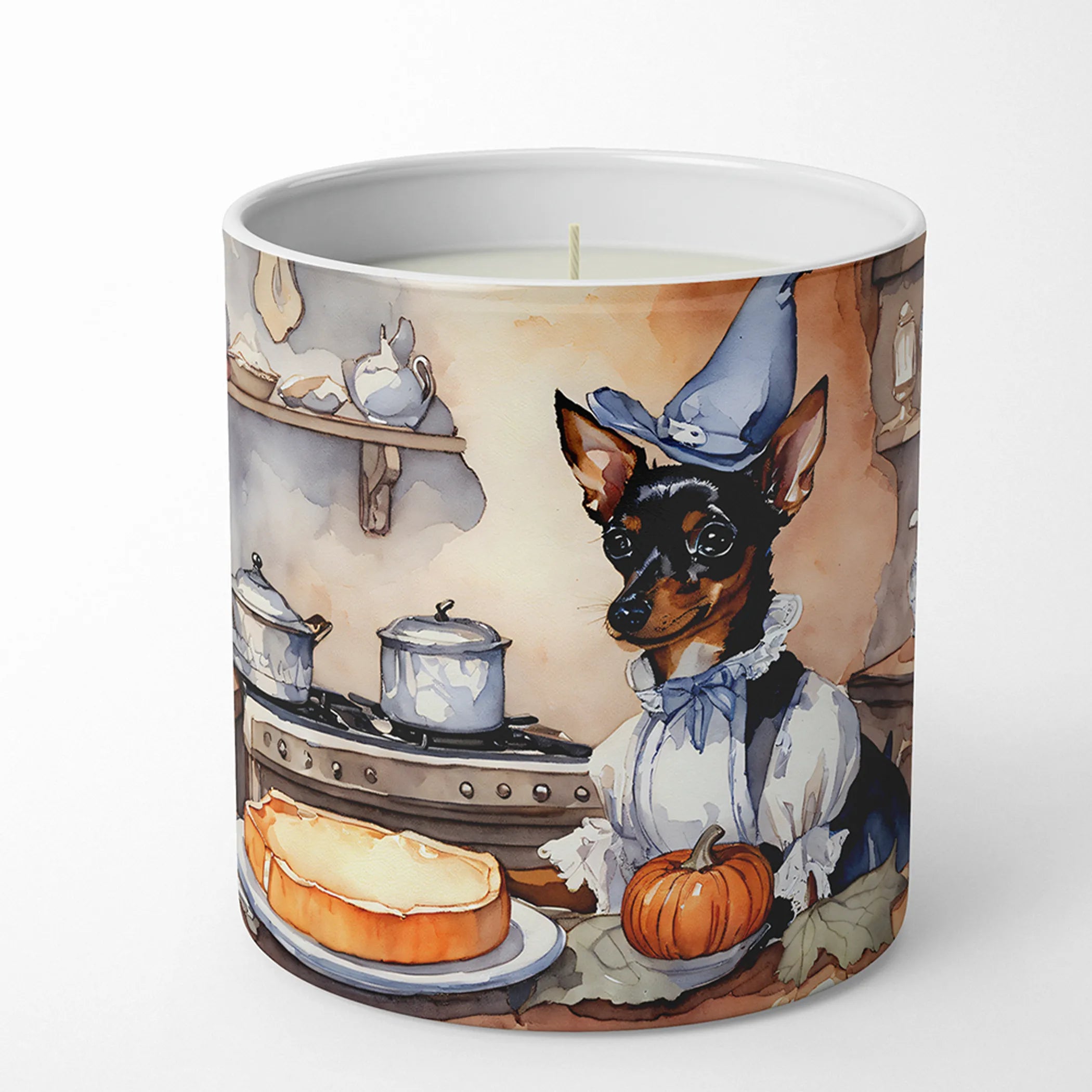 Fall Kitchen Pumpkin Pie Decorative Soy Candle - Size: 10 OZ | Pack Of: 1 | Collection name: Fall kitchen pumpkin pie