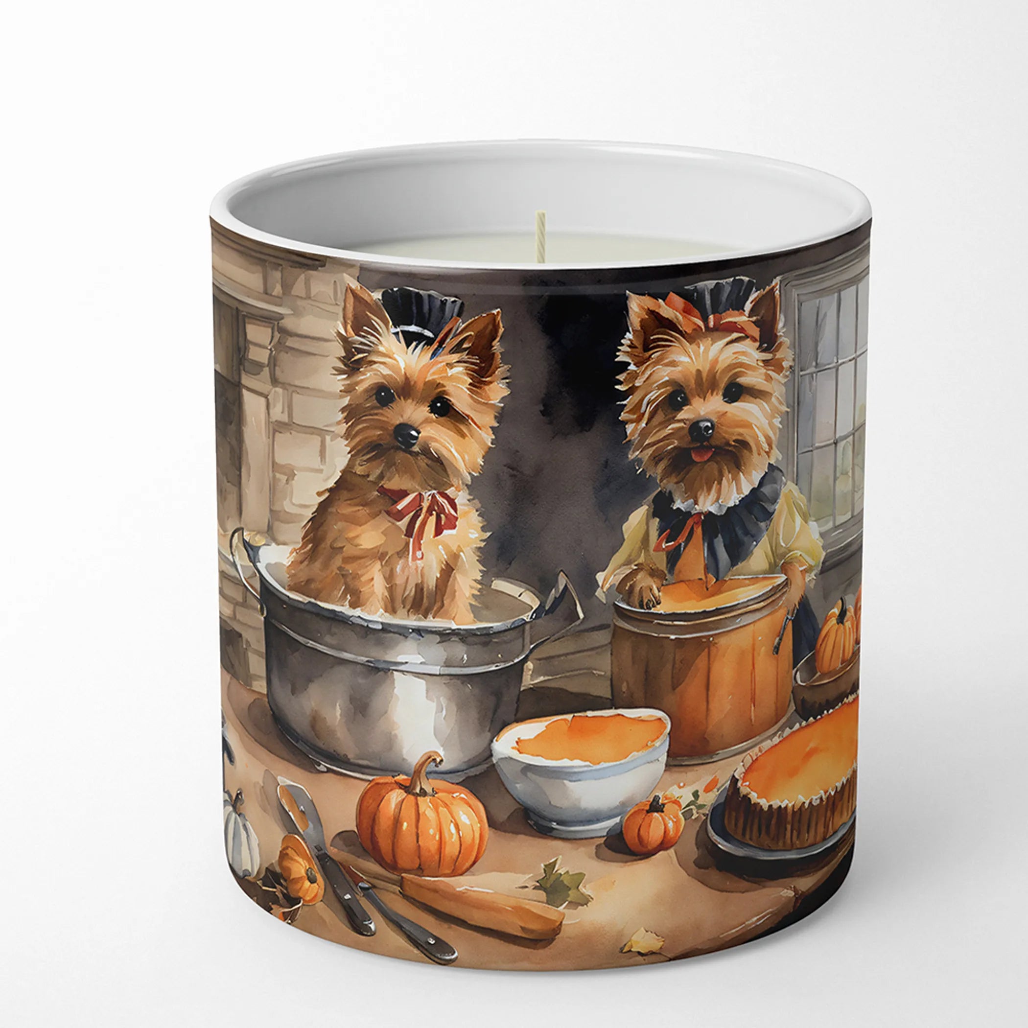 Fall Kitchen Pumpkin Pie Decorative Soy Candle - Size: 10 OZ | Pack Of: 1 | Collection name: Fall kitchen pumpkin pie