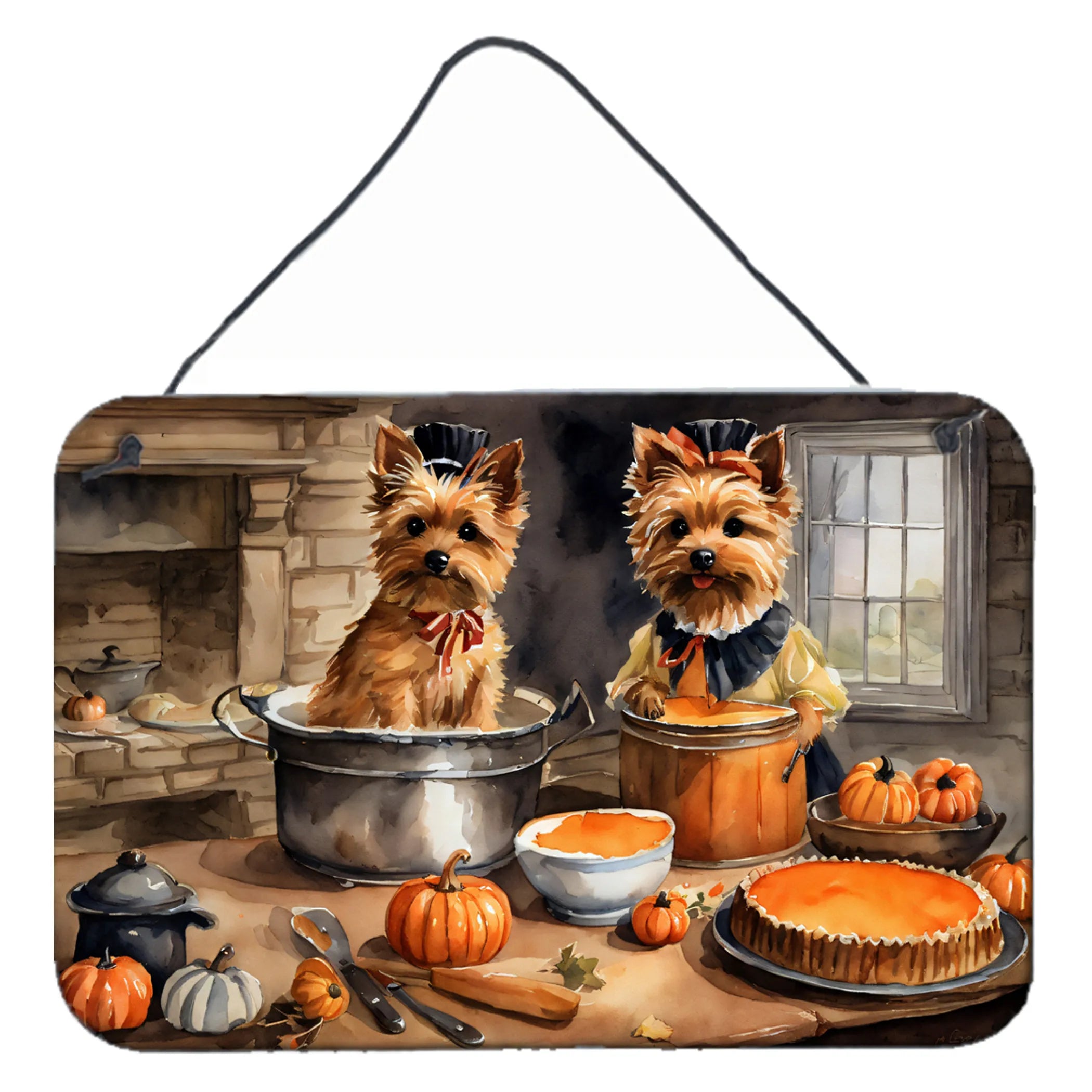Fall Kitchen Pumpkin Pie Wall or Door Hanging Prints - Size: 8HX12W | Pack Of: 1 | Collection name: Fall kitchen pumpkin pie