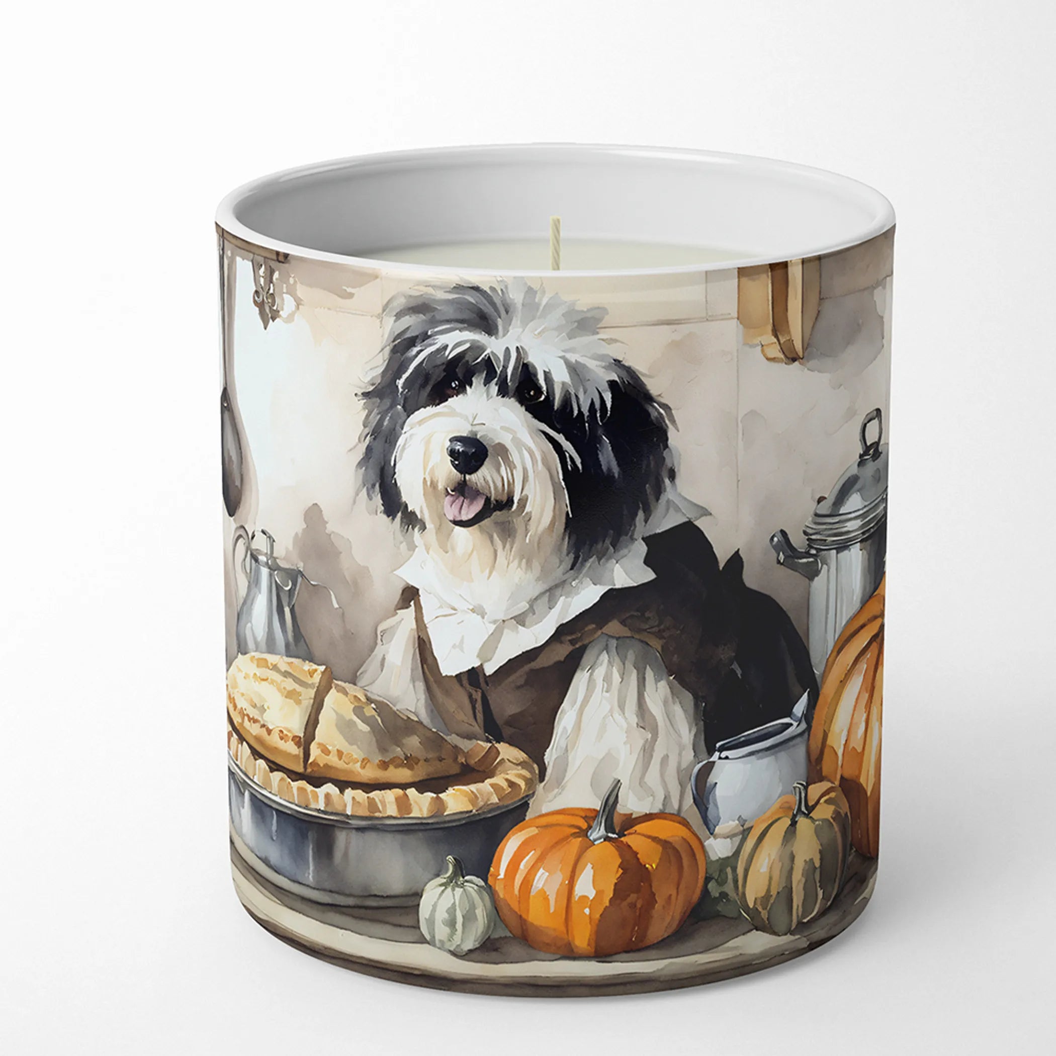 Fall Kitchen Pumpkin Pie Decorative Soy Candle - Size: 10 OZ | Pack Of: 1 | Collection name: Fall kitchen pumpkin pie