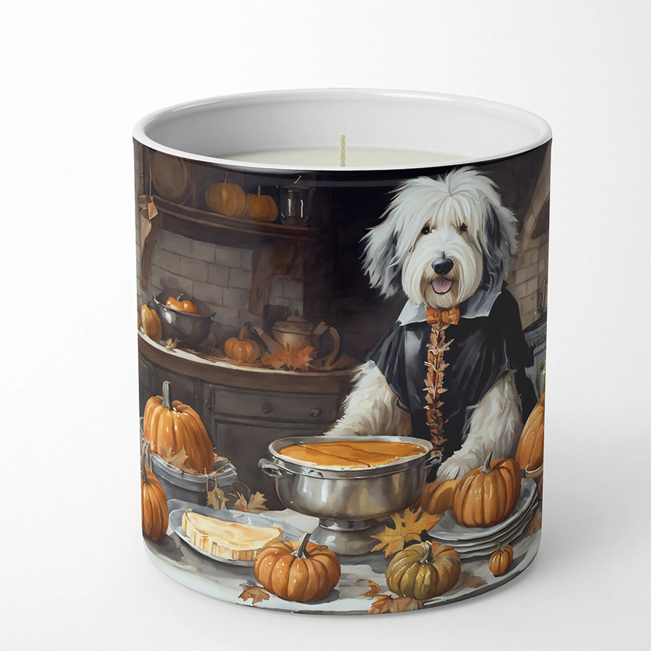 Fall Kitchen Pumpkin Pie Decorative Soy Candle - Size: 10 OZ | Pack Of: 1 | Collection name: Fall kitchen pumpkin pie