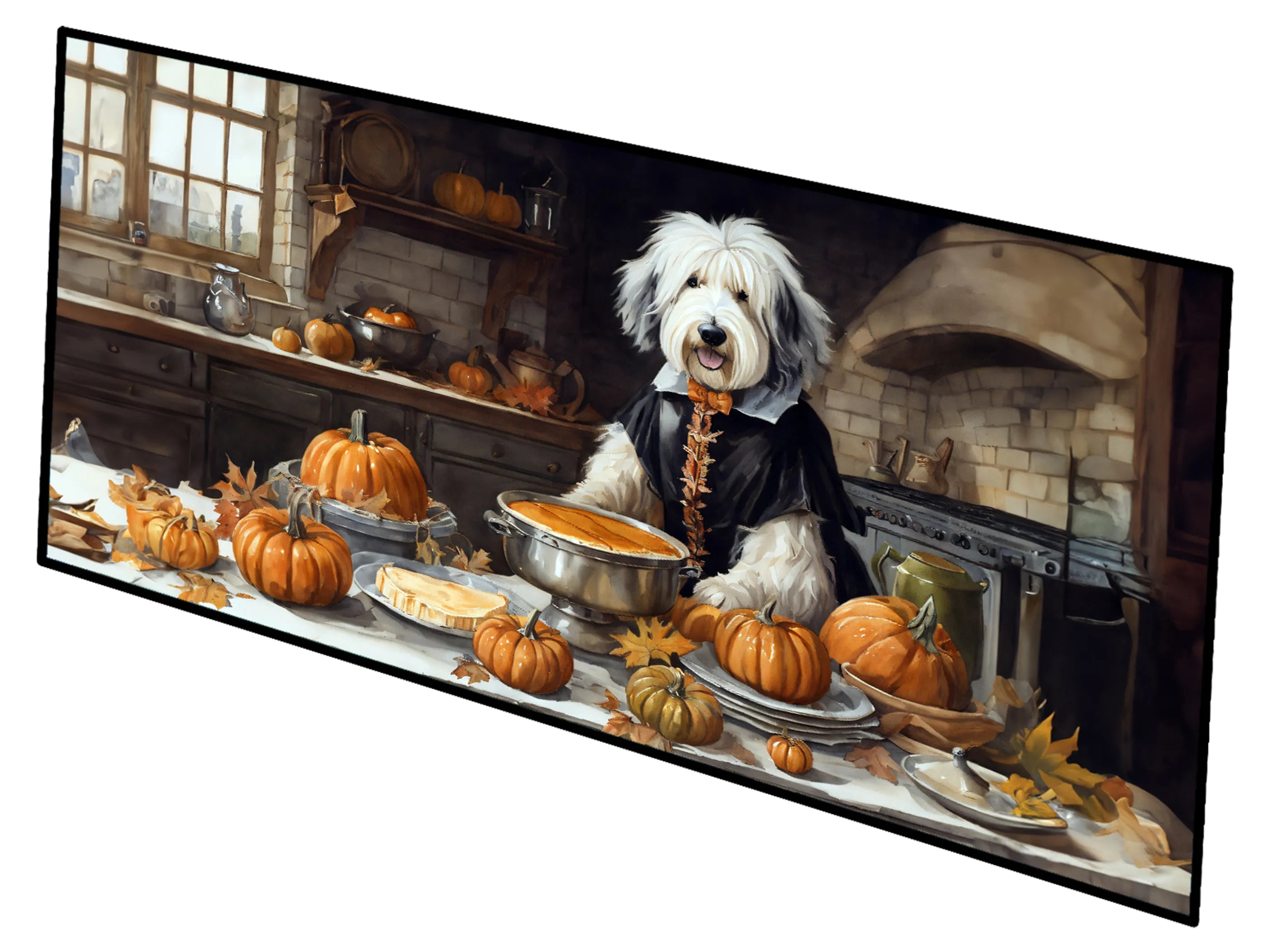 Fall Kitchen Pumpkin Pie Runner Mat 28x58 - Size: 28HX58W | Pack Of: 1 | Collection name: Fall kitchen pumpkin pie