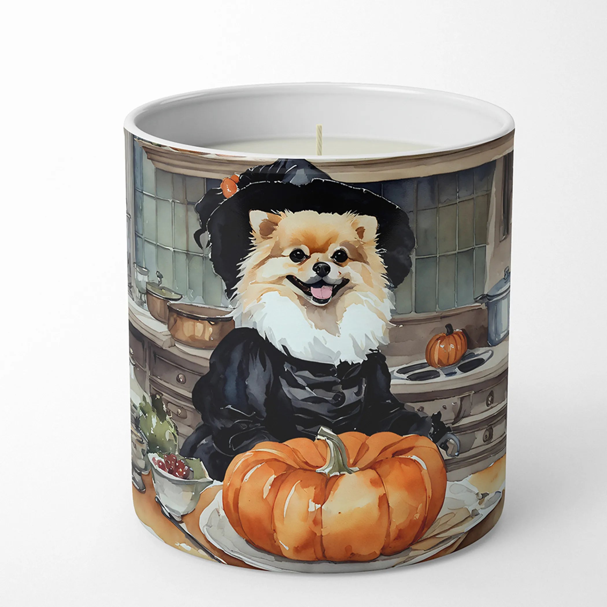 Fall Kitchen Pumpkin Pie Decorative Soy Candle - Size: 10 OZ | Pack Of: 1 | Collection name: Fall kitchen pumpkin pie