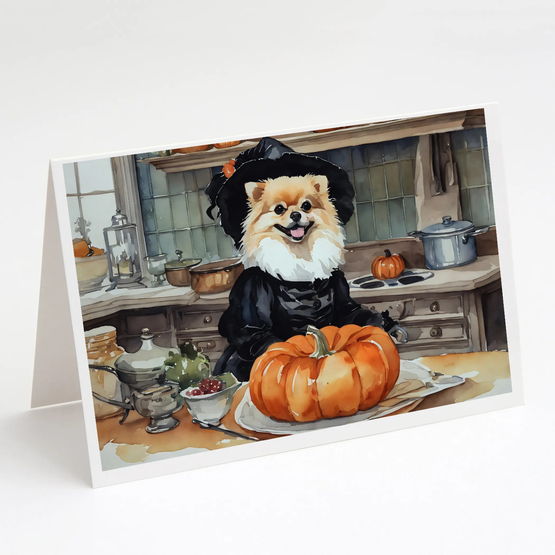 Fall Kitchen Pumpkin Pie Greeting Cards  - Size: 5X7 | Pack Of: 1 | Collection name: Fall kitchen pumpkin pie