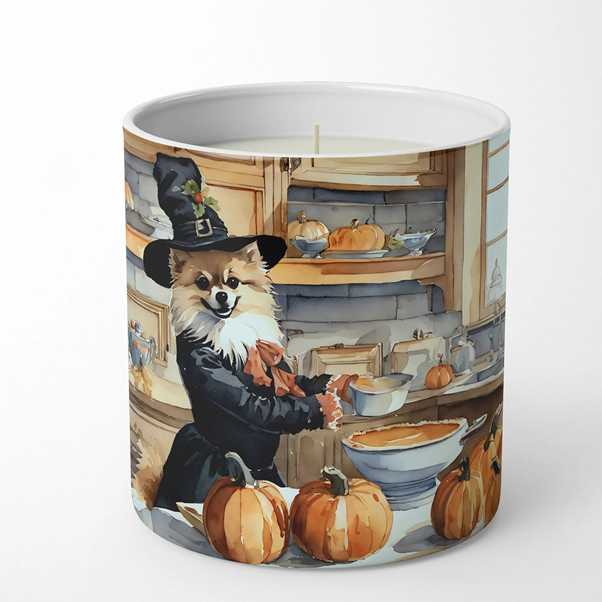 Fall Kitchen Pumpkin Pie Decorative Soy Candle - Size: 10 OZ | Pack Of: 1 | Collection name: Fall kitchen pumpkin pie