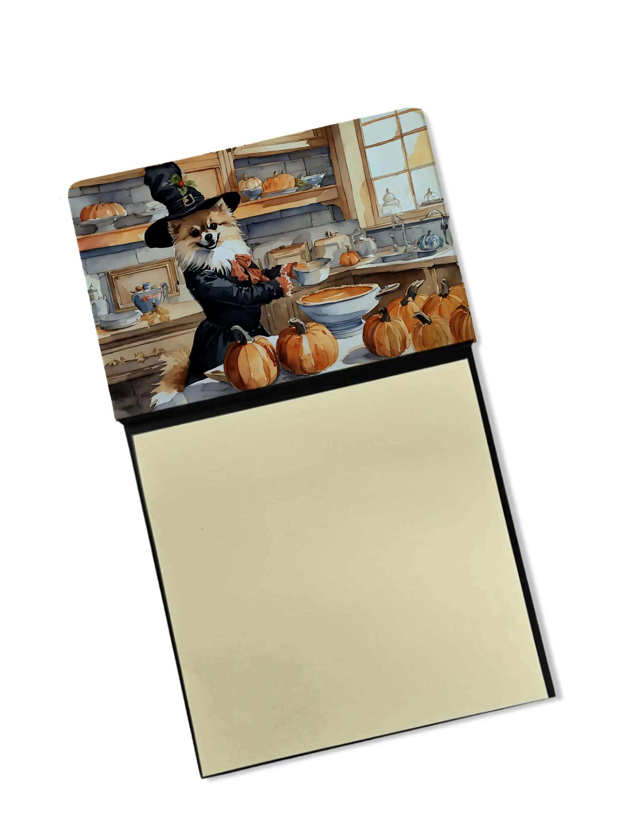 Fall Kitchen Pumpkin Pie Sticky Note Holder - Pack Of: 1 | Collection name: Fall kitchen pumpkin pie