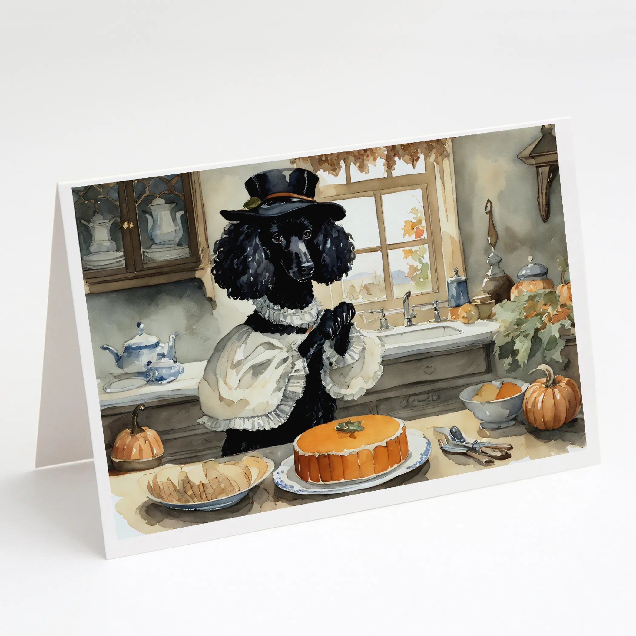 Fall Kitchen Pumpkin Pie Greeting Cards  - Size: 5X7 | Pack Of: 1 | Collection name: Fall kitchen pumpkin pie